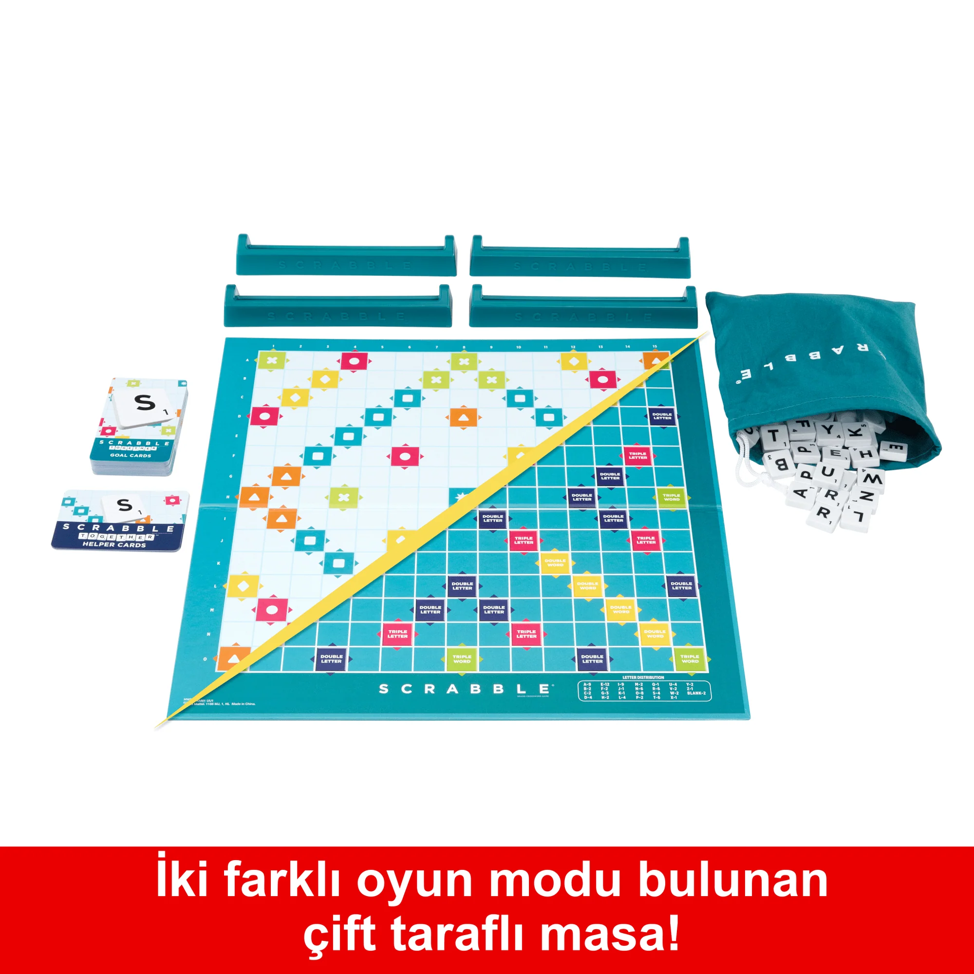 Scrabble Kutu Oyunu, Aile Boyu Sevilen Ve Iki Şekilde Oynanabilen Klasik Kelime Oyunu, 2-4 Oyuncu, Türkçe Versiyon - Image 3