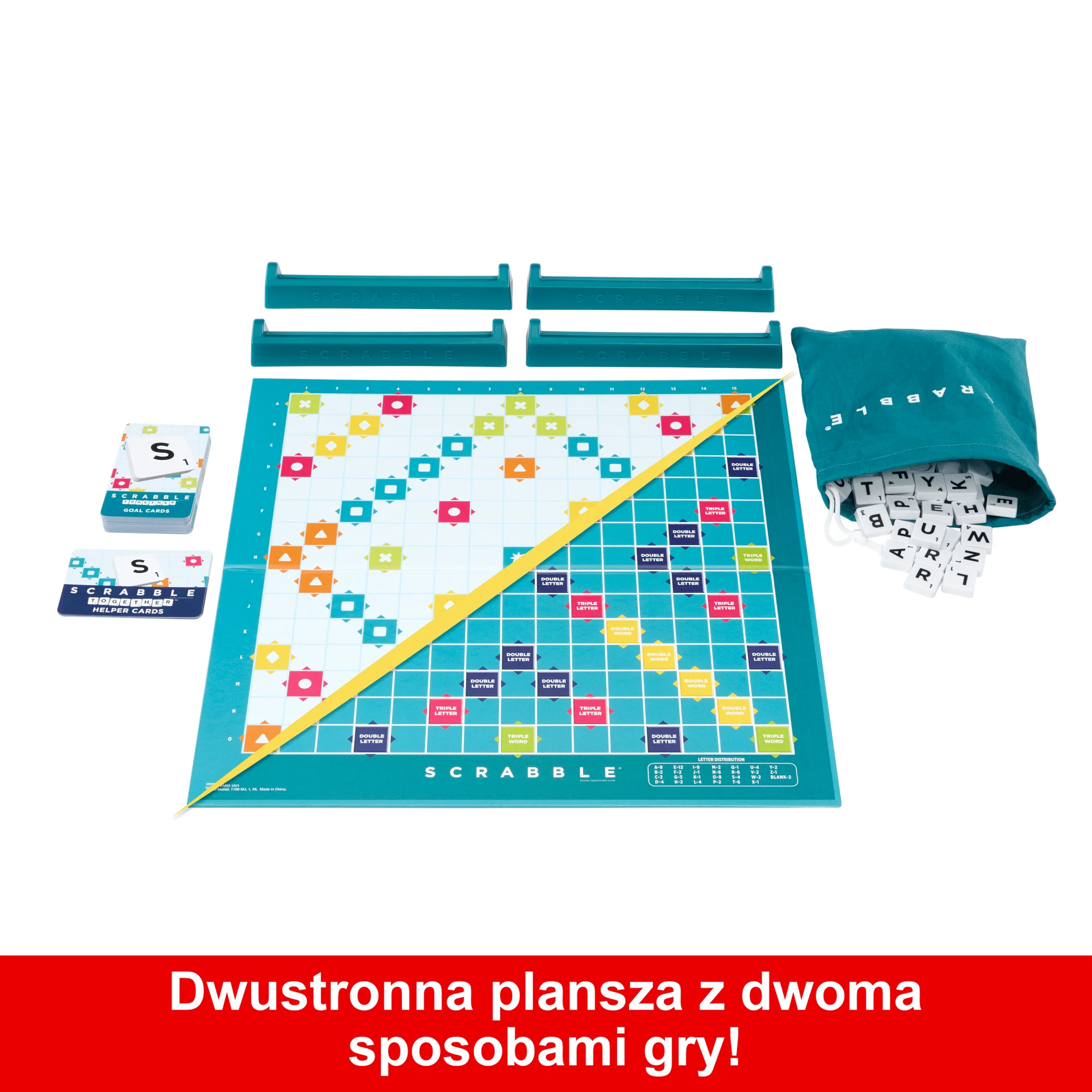 Scrabble Rodzinna gra 2 w 1 Klasyczne i drużynowe - Image 3