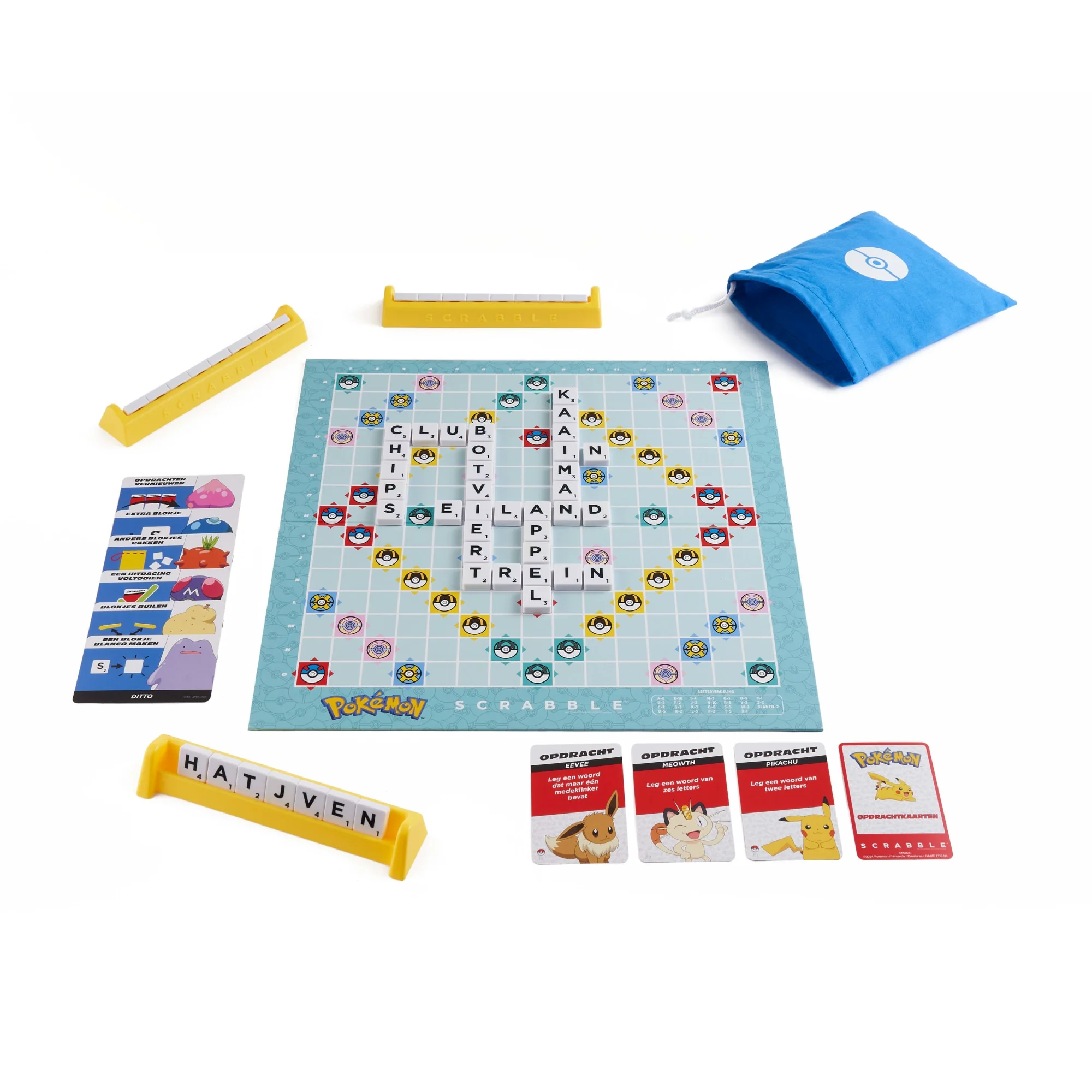 Scrabble Pokémon Bordspel, Klassiek Woordspel Voor Families Met Twee Manieren Om Te Spelen Voor 2-4 Spelers, Nederlandse Editie - Image 2
