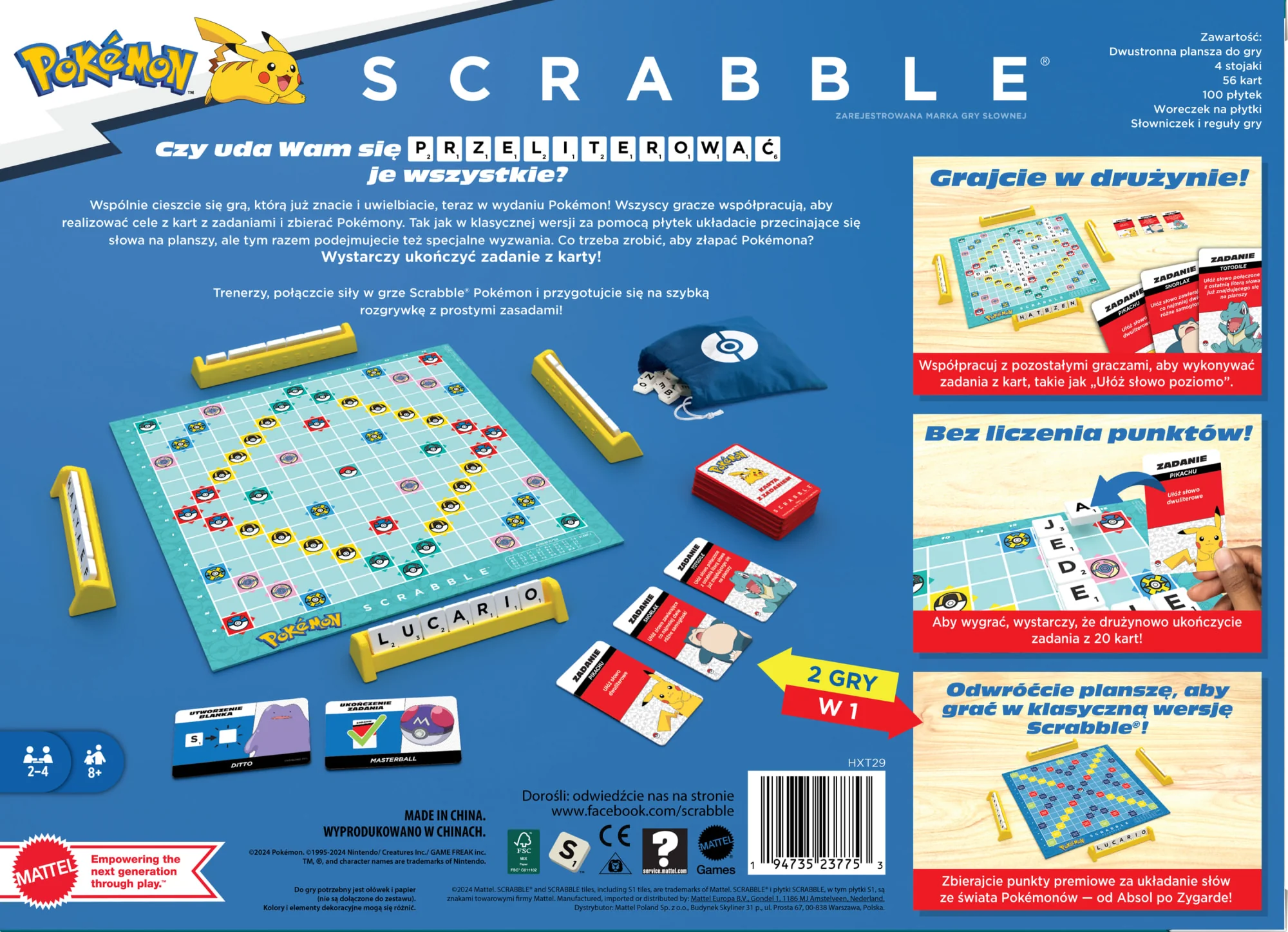 Scrabble Pokémon Gra w polskiej wersji językowej - Image 4