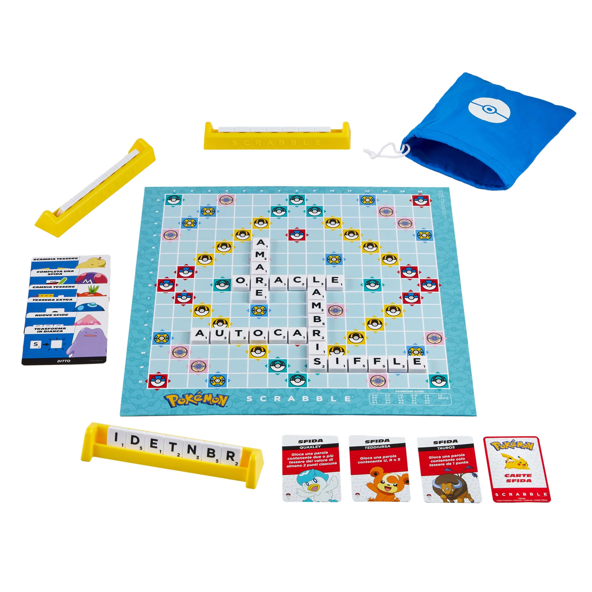 Scrabble Pokémon, Il Classico Gioco Da Tavolo Delle Parole Per Famiglie Con Due Modalità Di Gioco Per 2-4 Giocatori, Edizione Italiana - Image 3