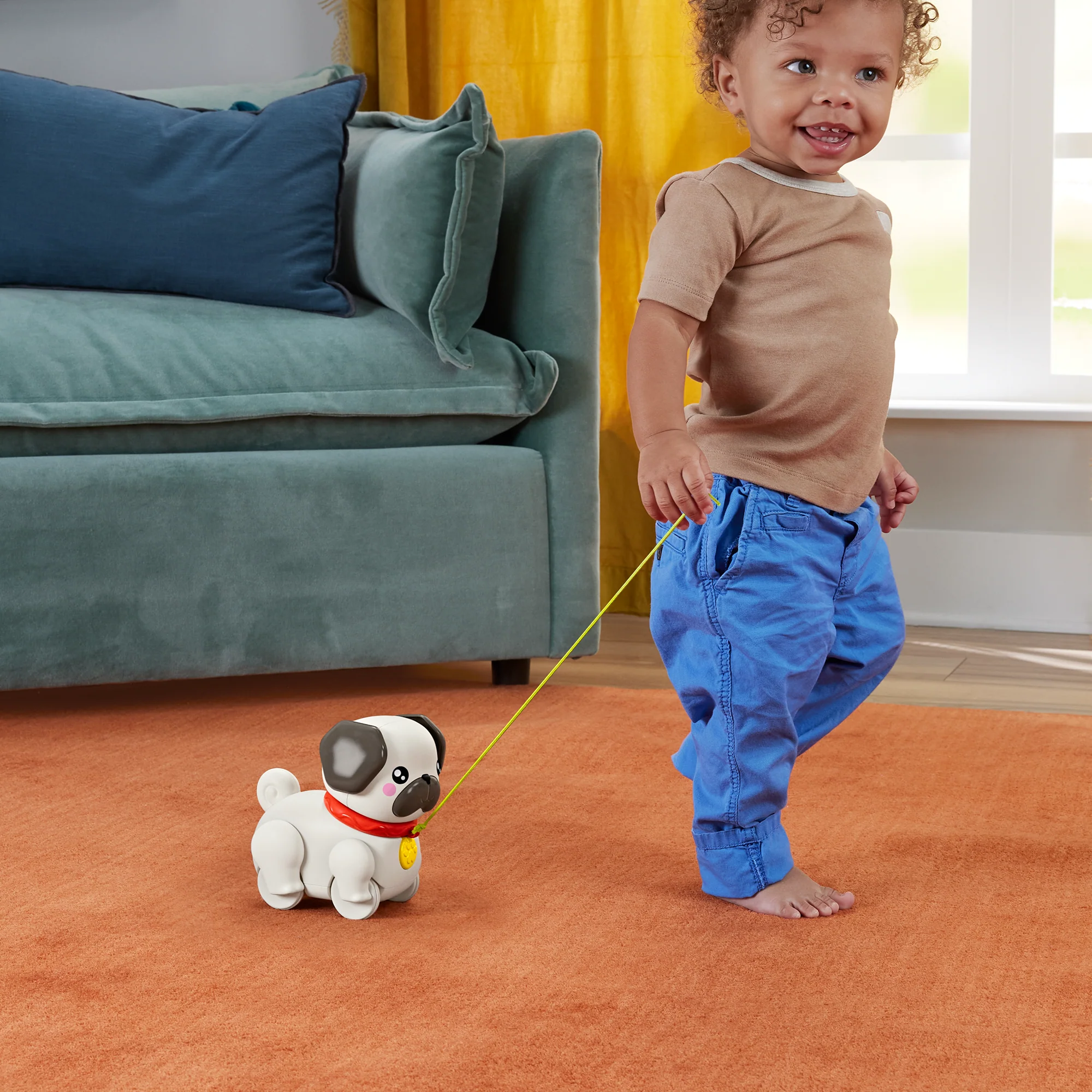 Sesli Ve Hareketli Fisher-Price Fp Pets Yürüyüş Arkadaşı Köpekçik Çekçekli Bebek Oyuncağı - Image 4