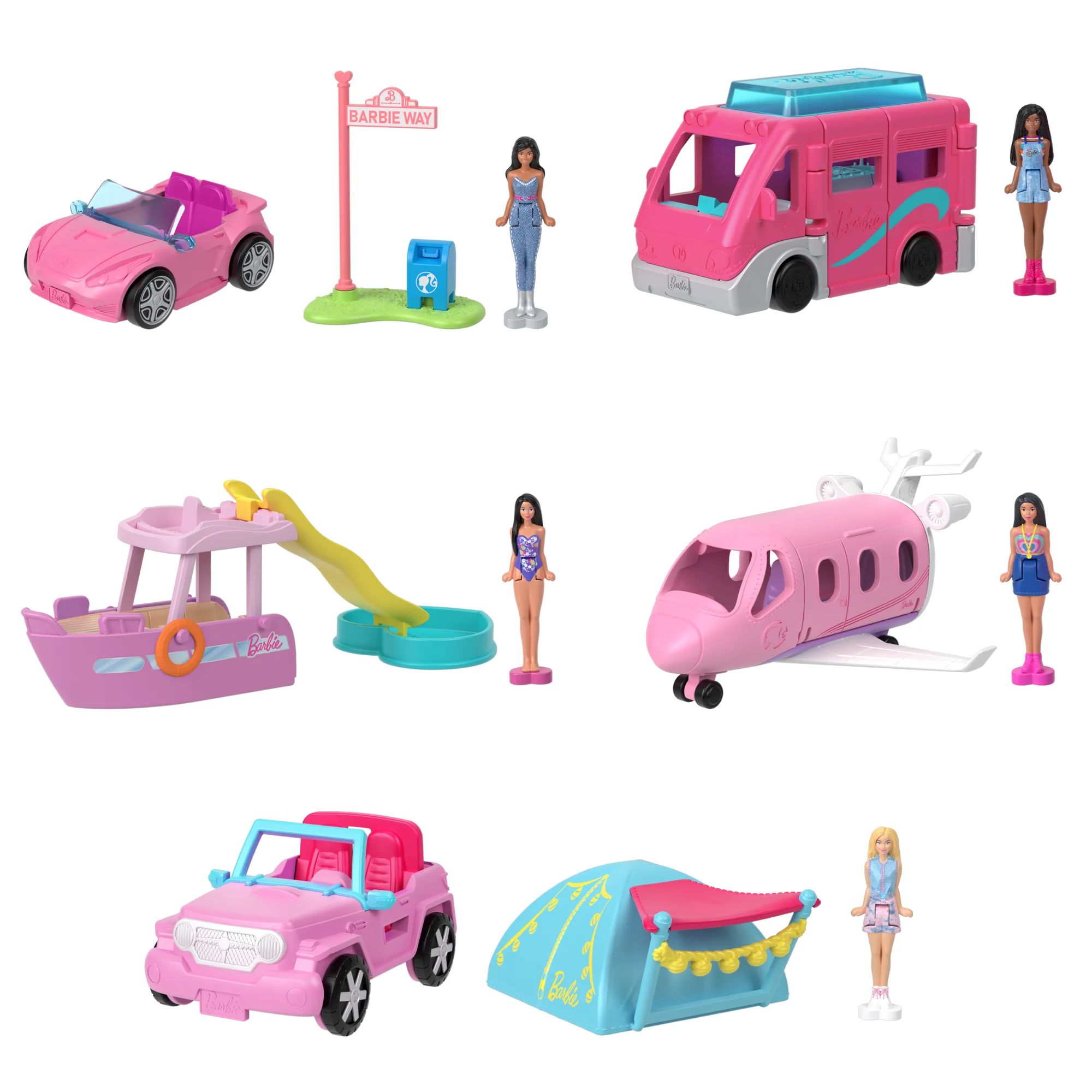 Set Bambola E Veicolo Barbie Mini Barbieland Con Bambola Da 3,8 Cm E Veicolo Giocattolo Iconico (I Modelli Possono Variare) - Image 3