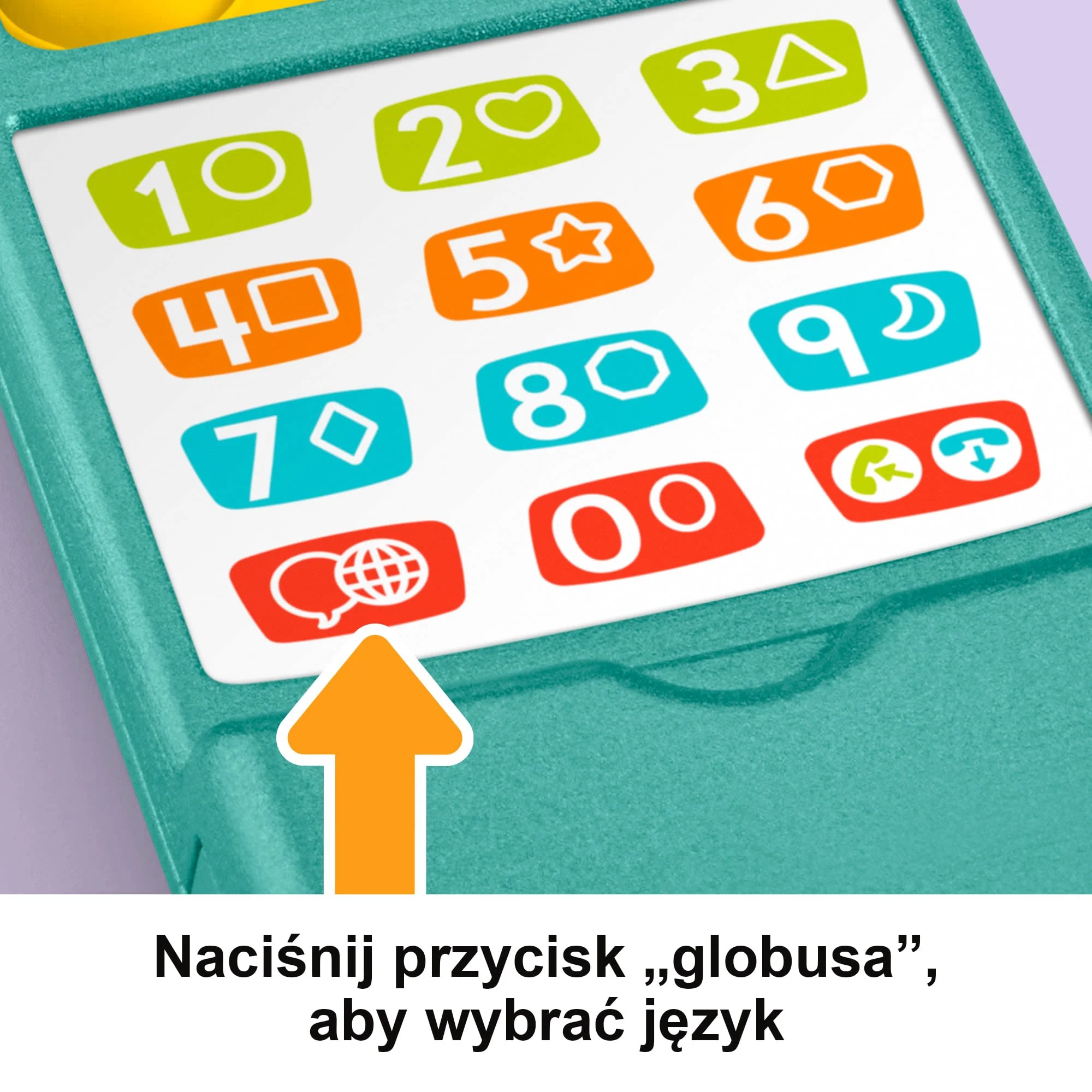 Fisher-Price „Ucz się i śmiej!” Edukacyjny telefonik z klapką Interaktywna zabawka edukacyjna telefon dla niemowląt i dzieci 6 mies.+ Wersja wielojęzykowa - Image 3