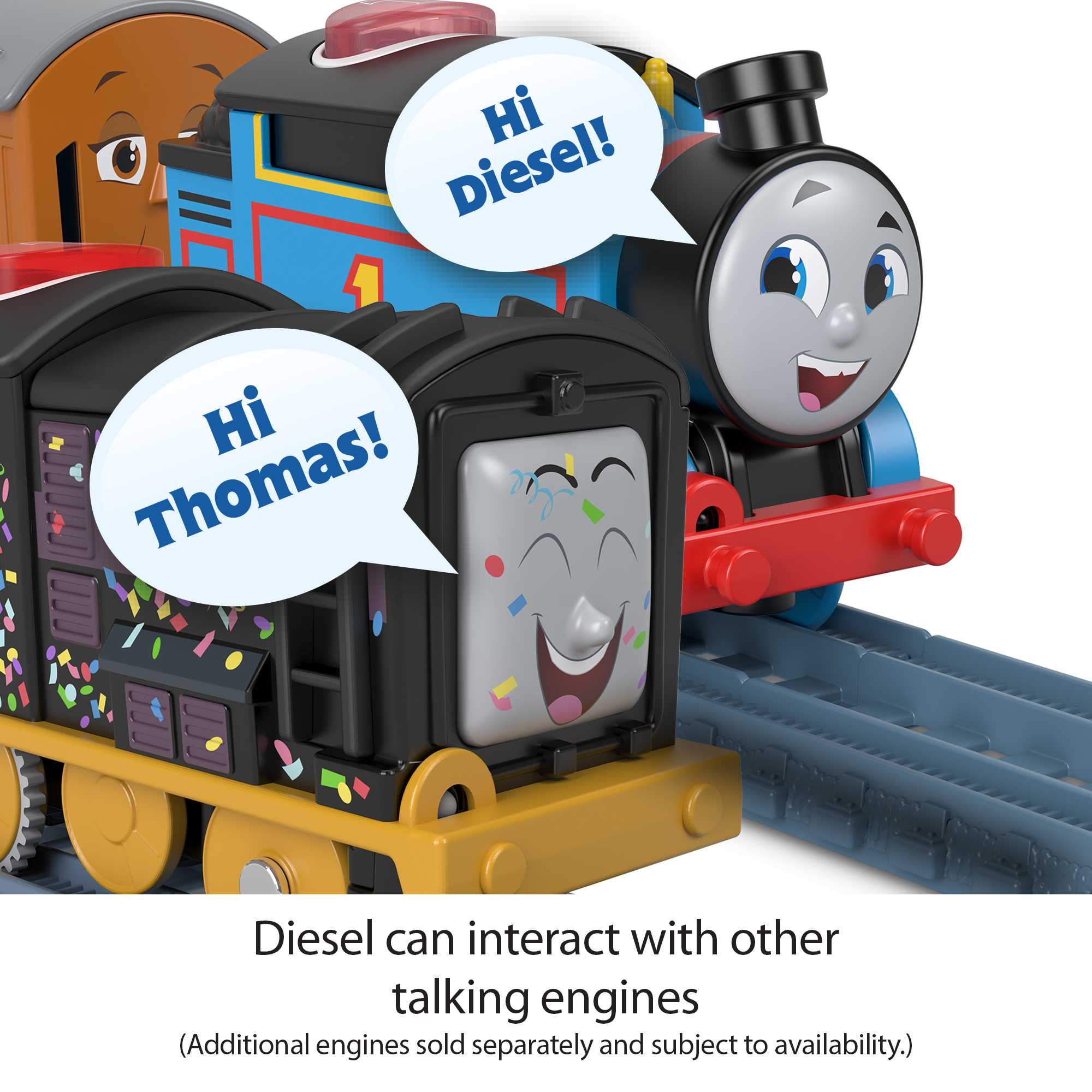 Thomas and Friends Talking Diesel Toy Train, Motorized Engine with Phrases, UK English Version - Image 3