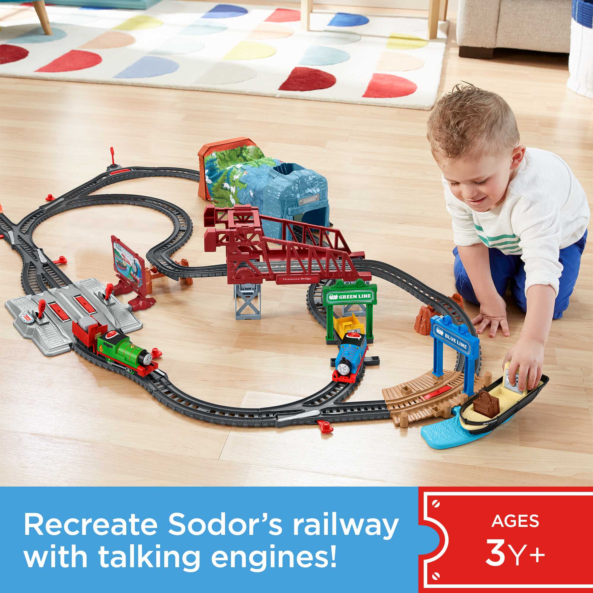 Thomas & Friends Talking Thomas & Percy Train Set - Image 2
