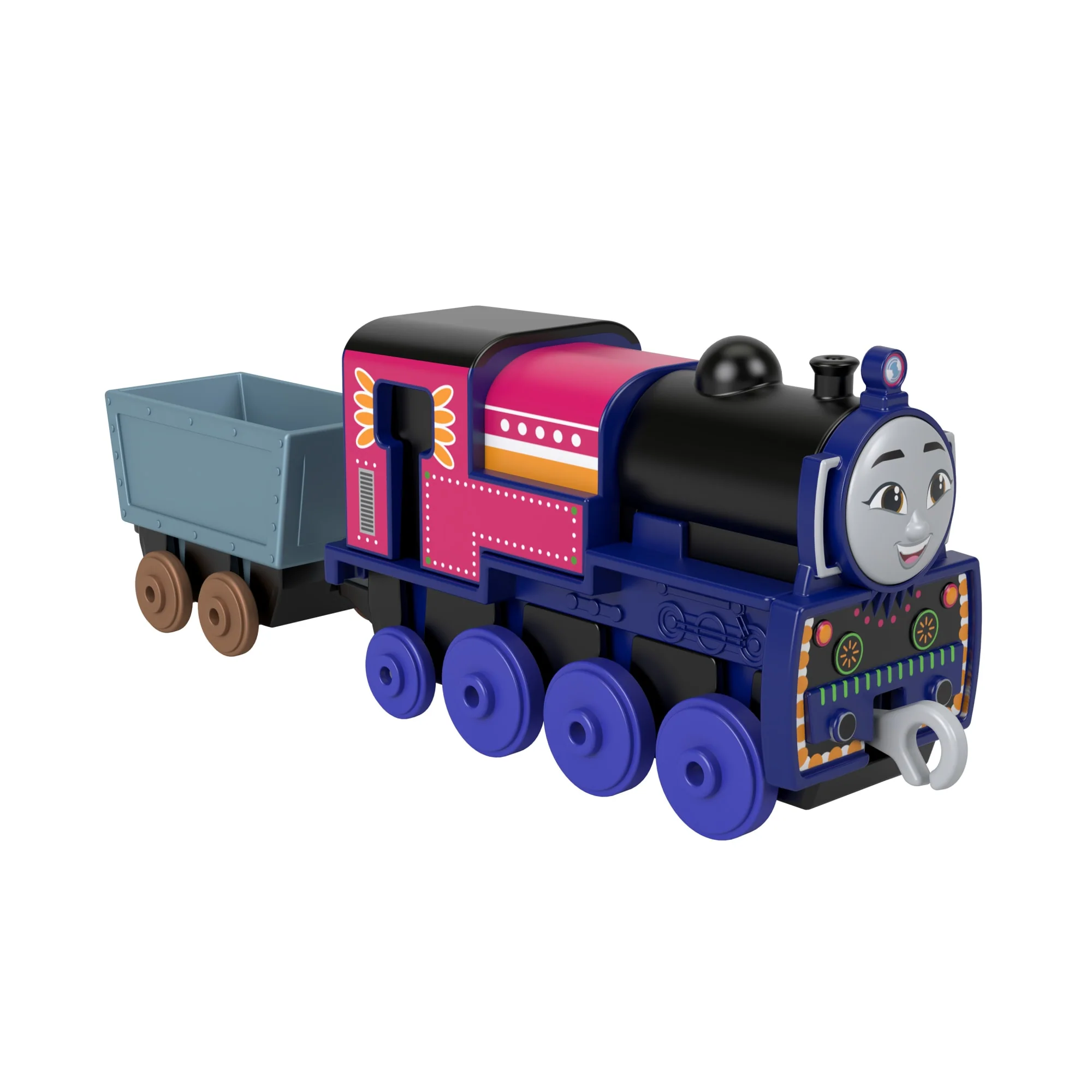 Thomas & Friends By Fisher-Price Large Die-Cast Ashima Engine, Push-Along Toy Train & Cargo Car