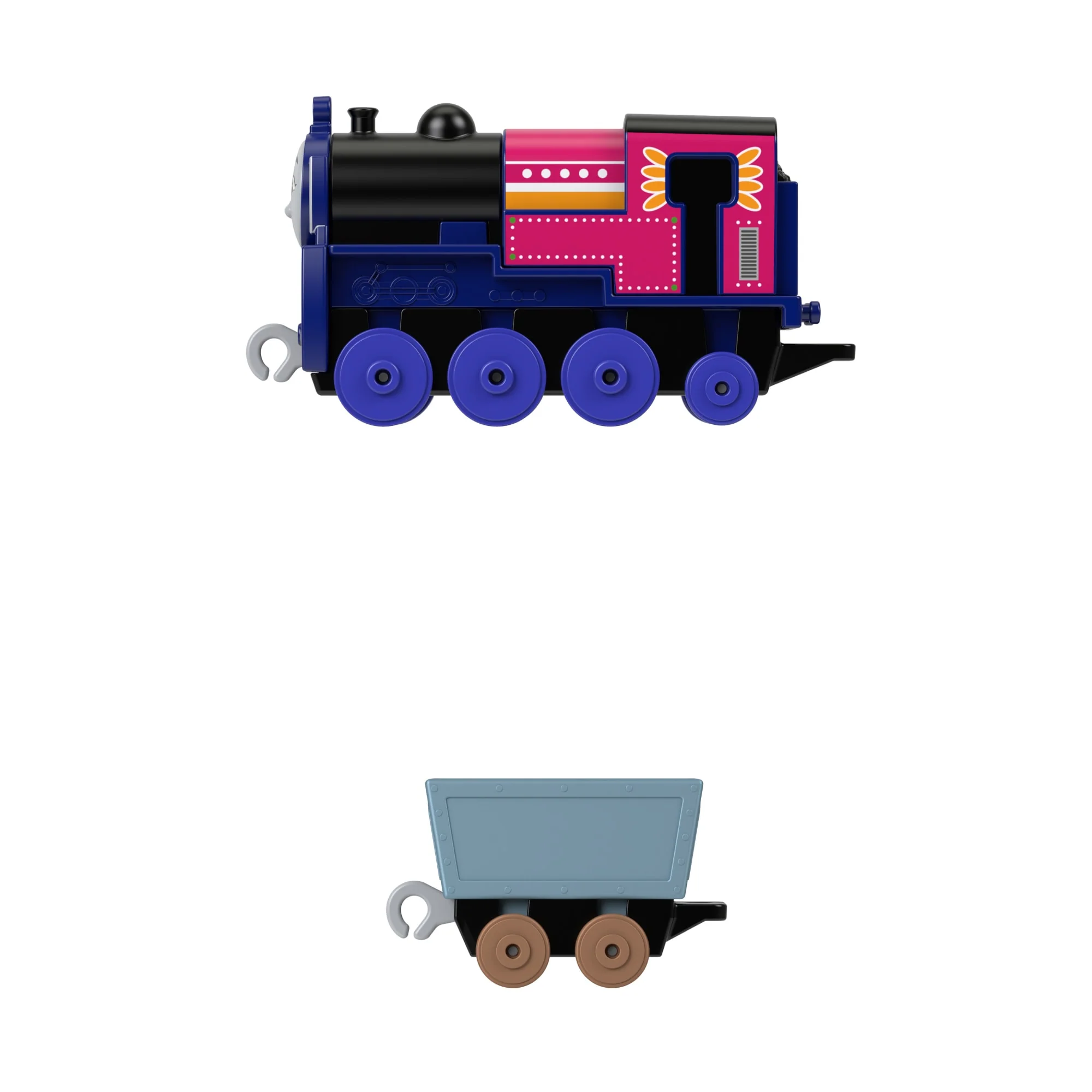 Thomas & Friends By Fisher-Price Large Die-Cast Ashima Engine, Push-Along Toy Train & Cargo Car - Image 3