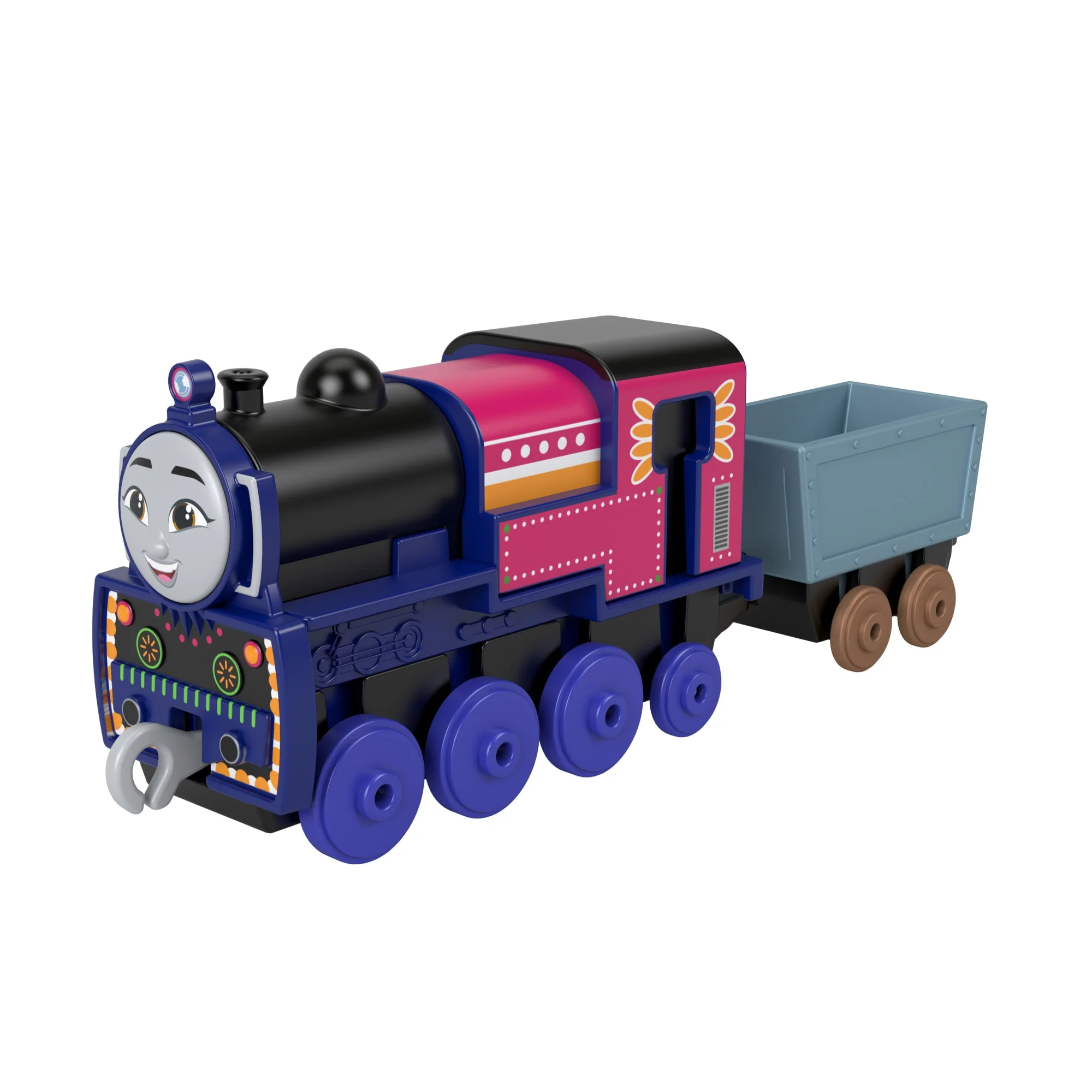 Thomas & Friends By Fisher-Price Large Die-Cast Ashima Engine, Push-Along Toy Train & Cargo Car - Image 5