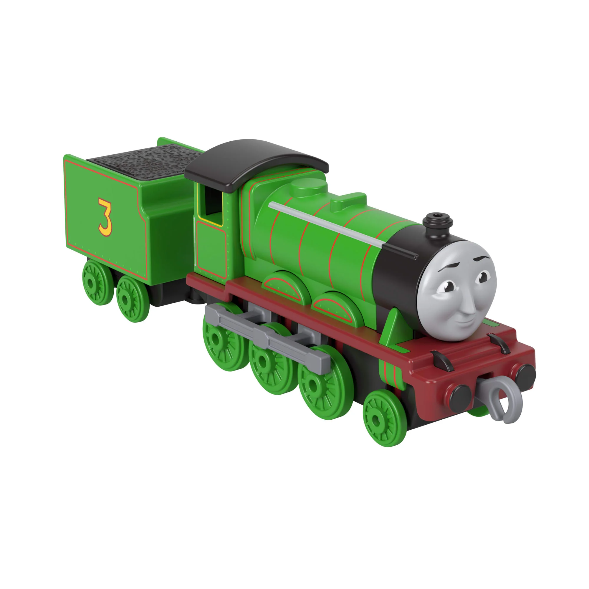 Thomas & Friends By Fisher-Price Large Die-Cast Henry Engine, Push-Along Toy Train & Cargo Car - Image 3