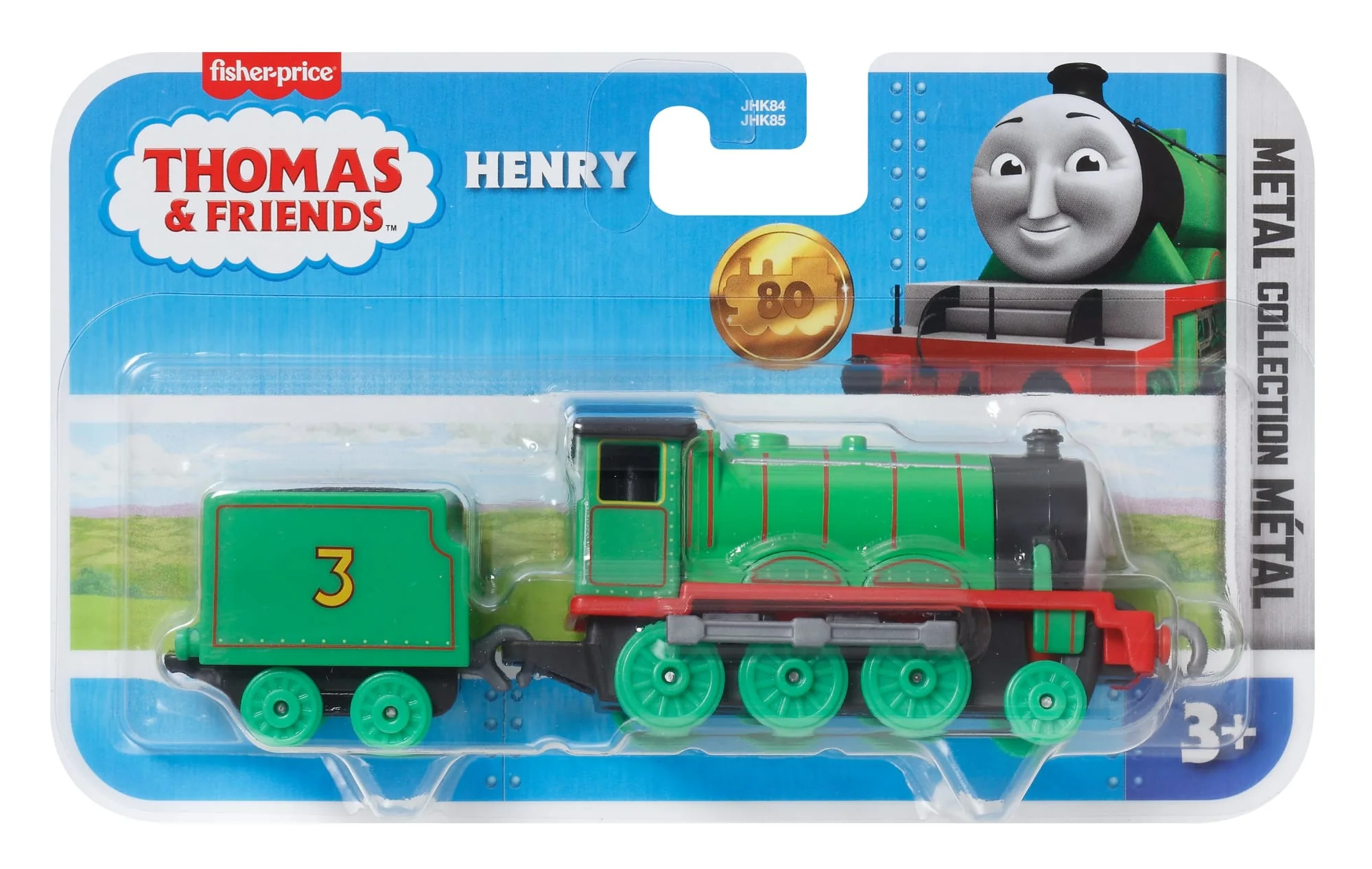 Thomas & Friends By Fisher-Price Large Die-Cast Henry Engine, Push-Along Toy Train & Cargo Car - Image 6