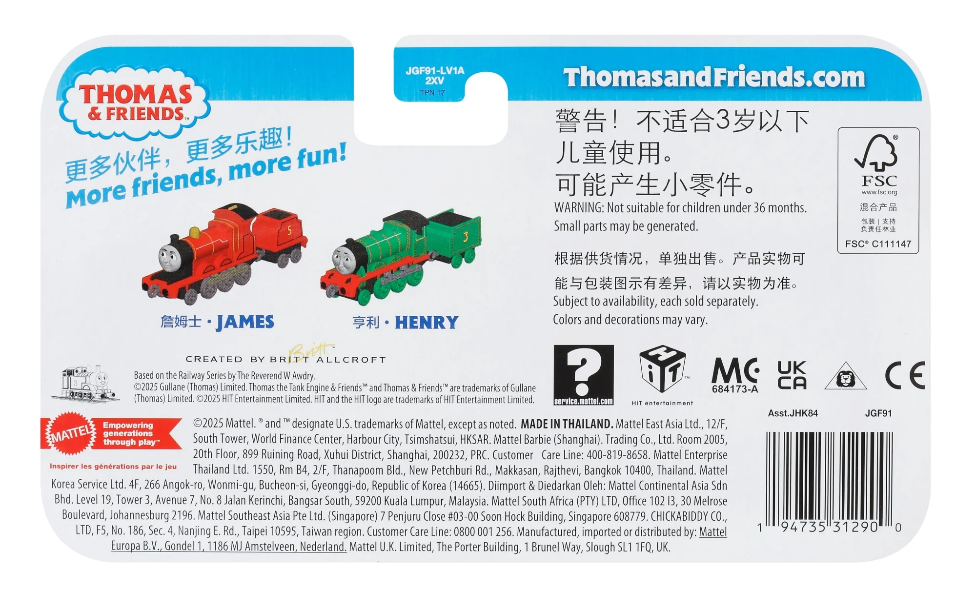 Thomas & Friends By Fisher-Price Large Die-Cast Henry Engine, Push-Along Toy Train & Cargo Car - Image 7