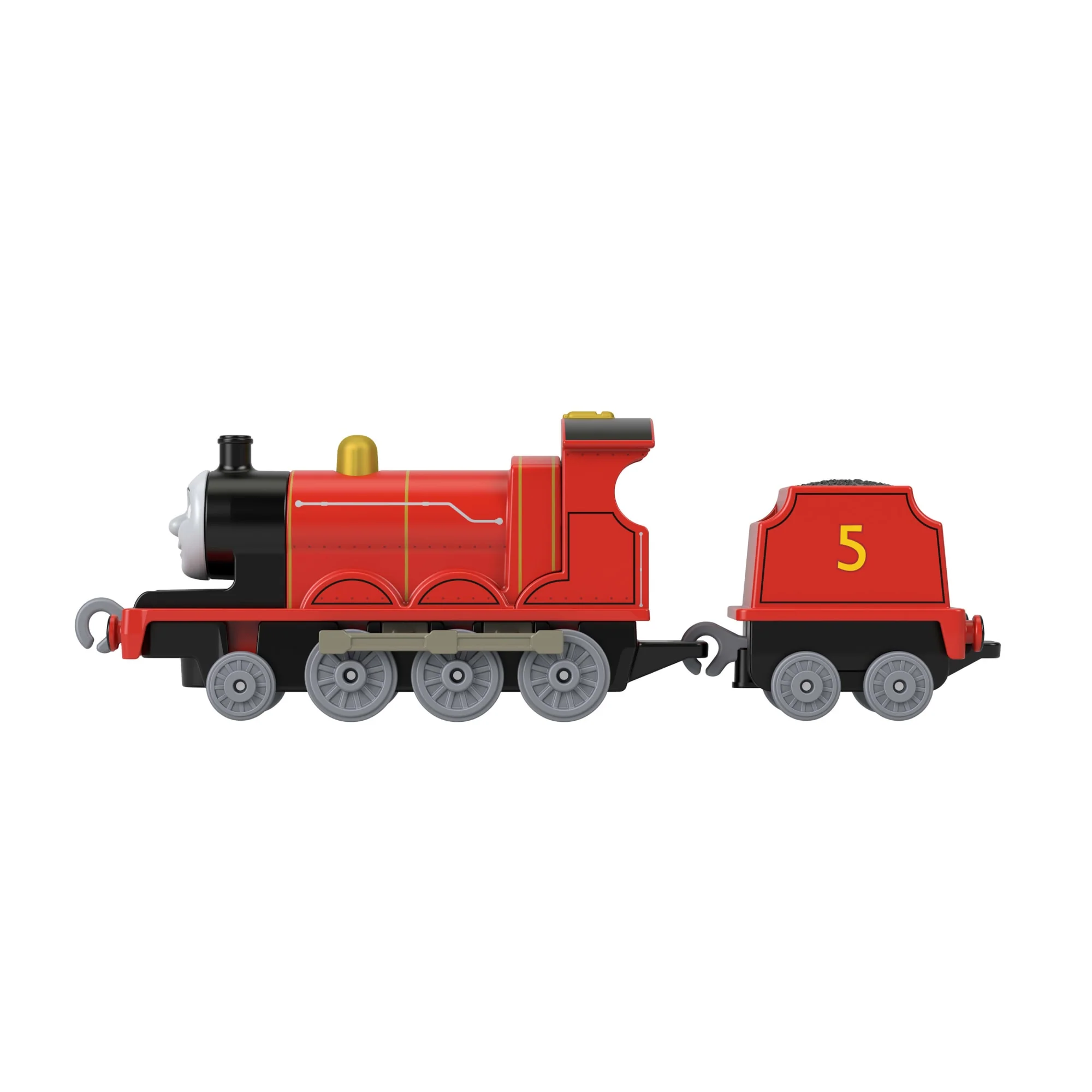 Thomas & Friends By Fisher-Price Large Die-Cast James Engine, Push-Along Toy Train & Cargo Car - Image 4