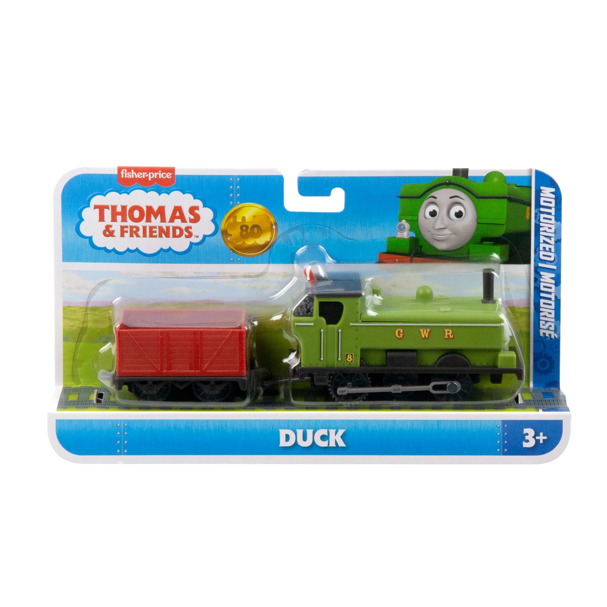Thomas & Friends By Fisher-Price Motorized Classic Duck Engine, Battery-Powered Toy Train & Cargo - Image 6