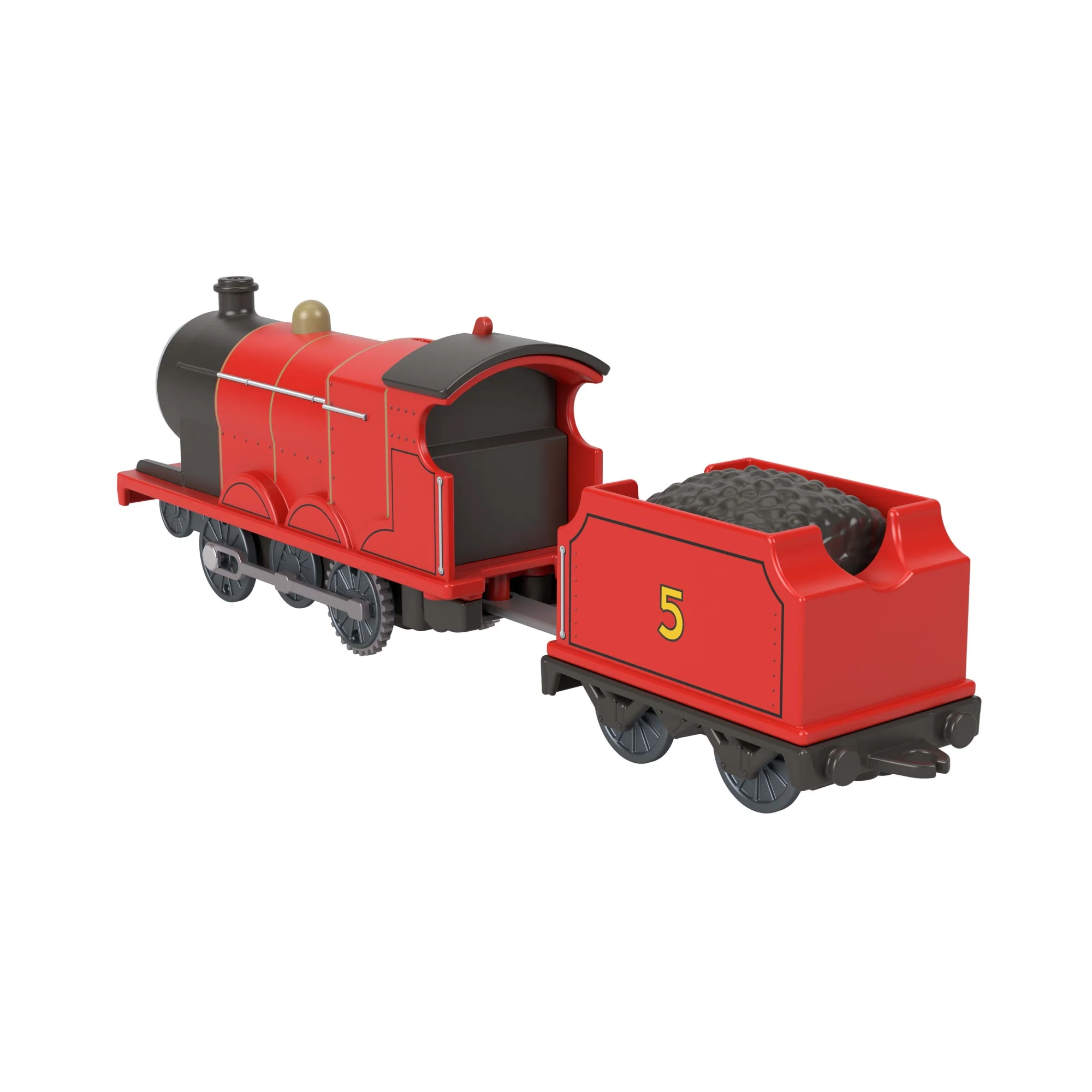 Thomas & Friends By Fisher-Price Motorized Classic James Engine, Battery-Powered Toy Train & Cargo - Image 2
