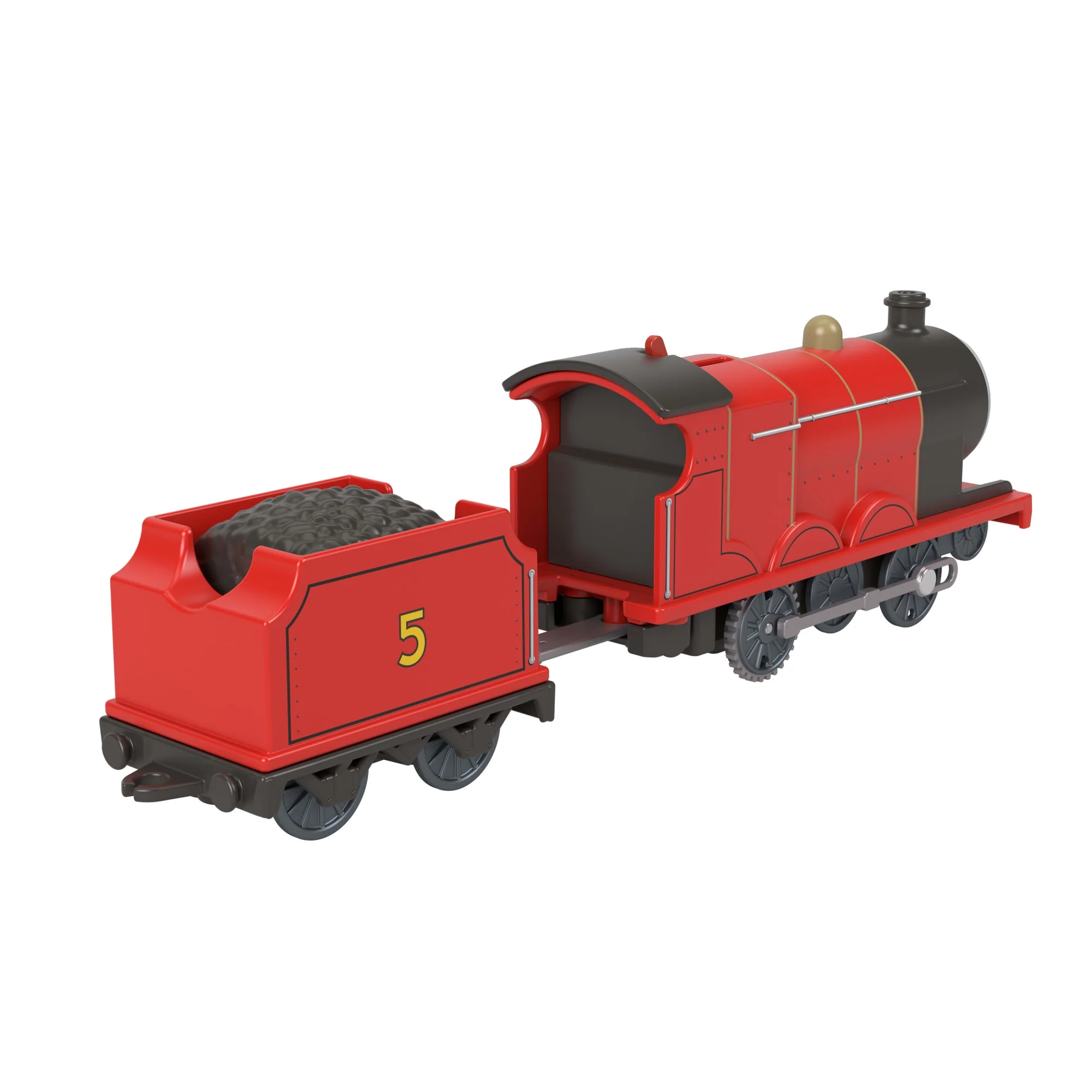 Thomas & Friends By Fisher-Price Motorized Classic James Engine, Battery-Powered Toy Train & Cargo - Image 3