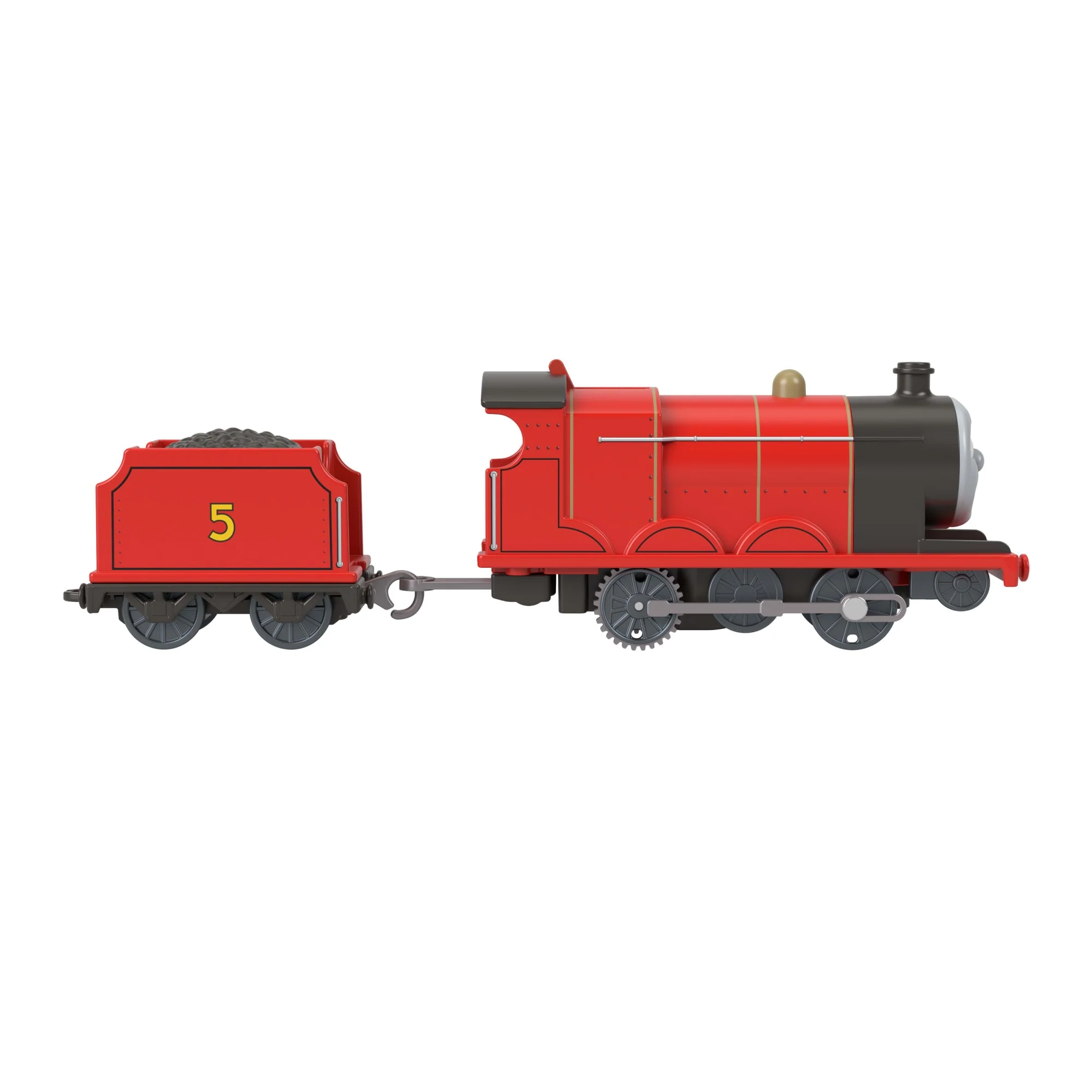 Thomas & Friends By Fisher-Price Motorized Classic James Engine, Battery-Powered Toy Train & Cargo - Image 4
