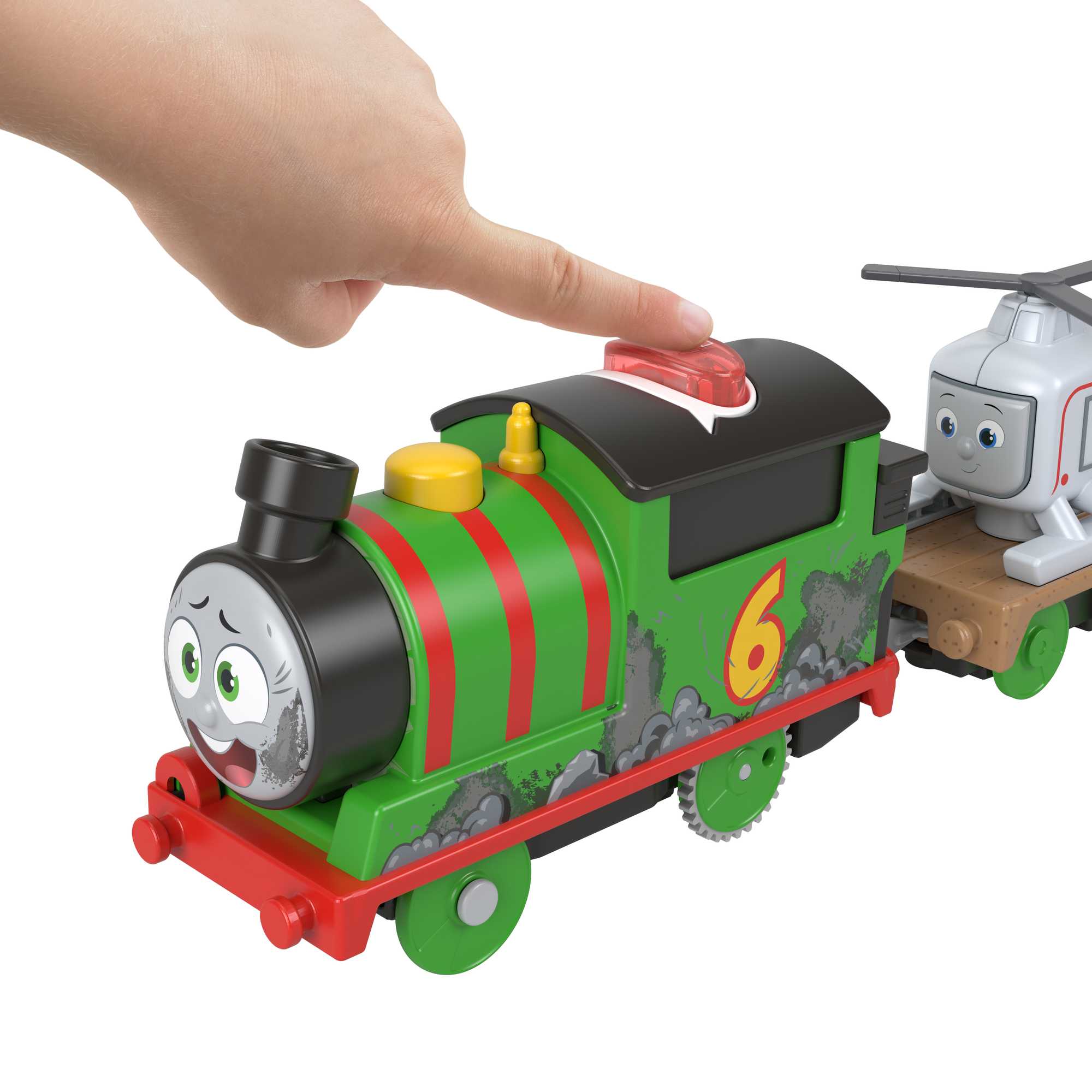 Thomas & Friends Motorized Talking Percy Engine with Harold Helicopter - Image 4