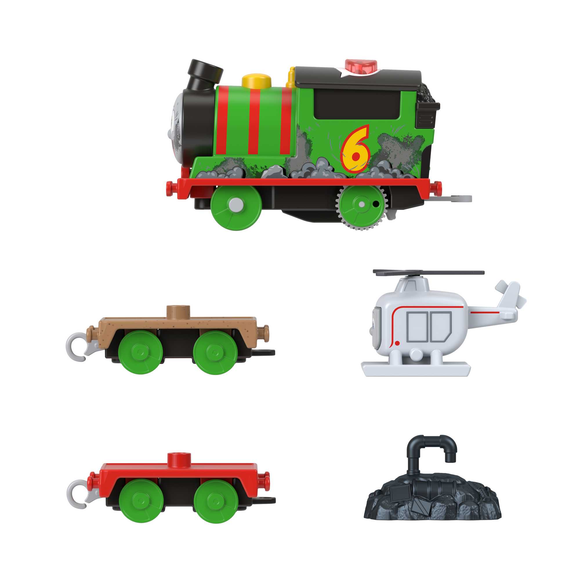 Thomas & Friends Motorized Talking Percy Engine with Harold Helicopter - Image 6