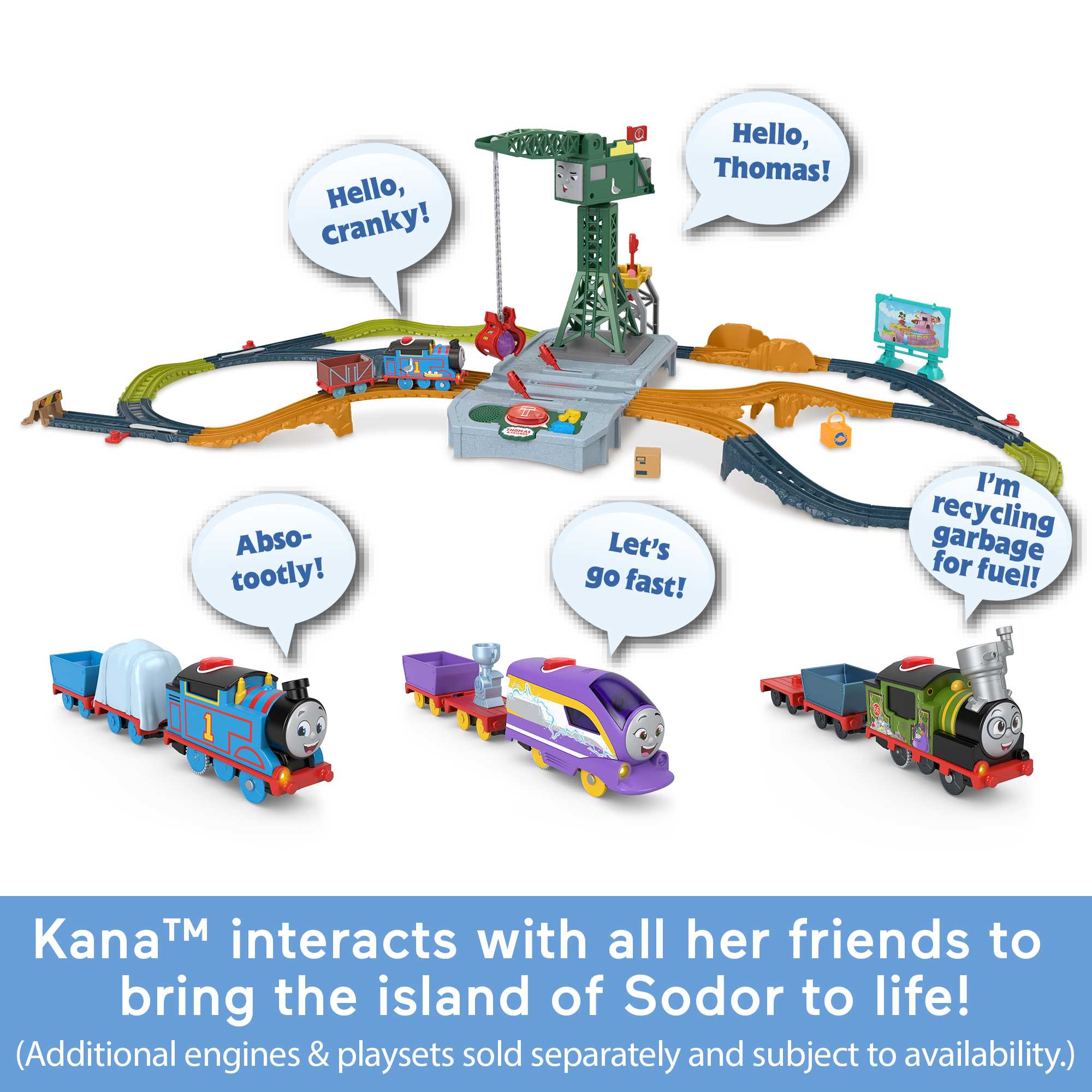 Thomas & Friends Talking Kana Toy Train, Motorized Engine With Phrases & Sounds, Uk English Version - Image 4