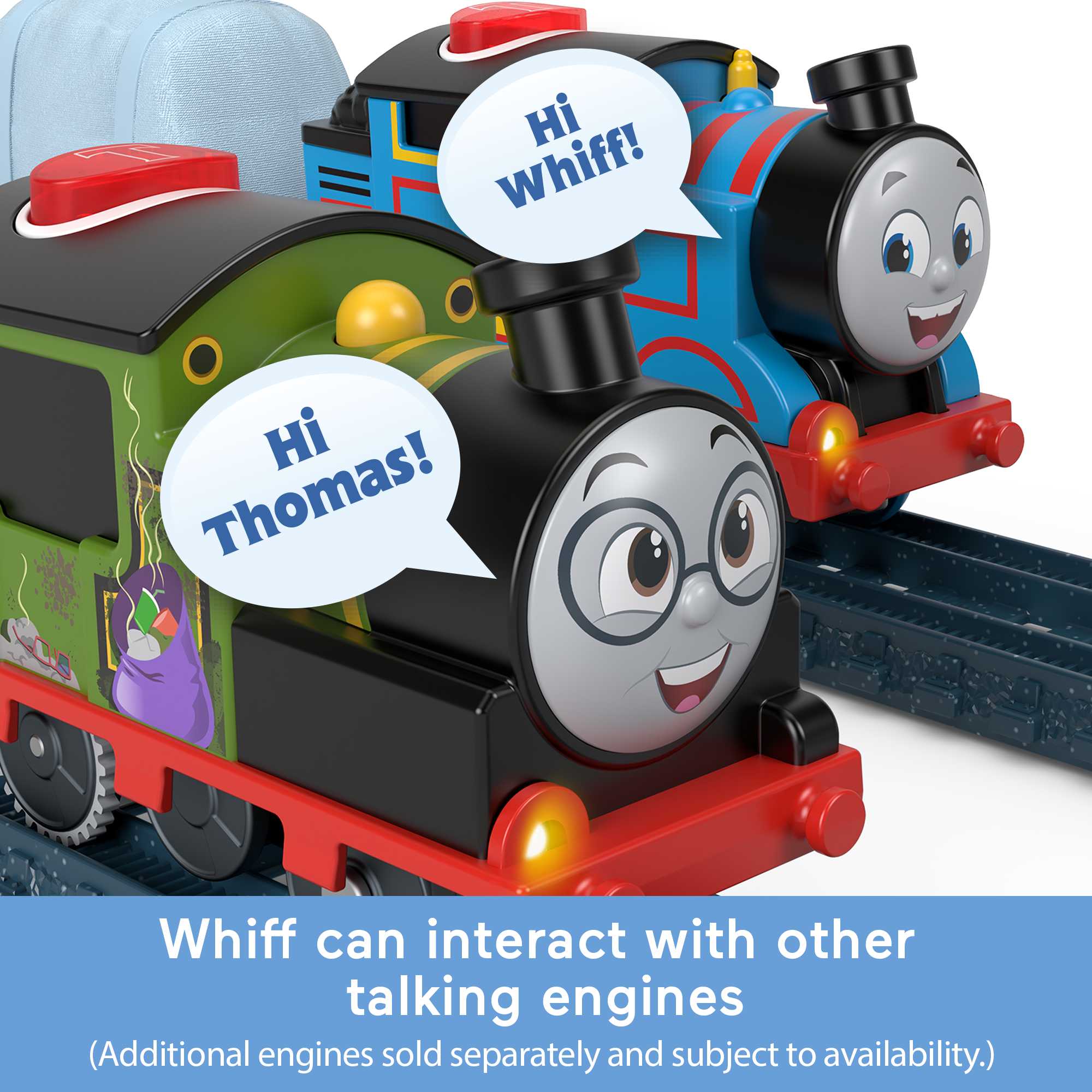 Thomas & Friends Talking Whiff Toy Train, Motorized Engine With Phrases & Sounds, Uk English Version - Image 3