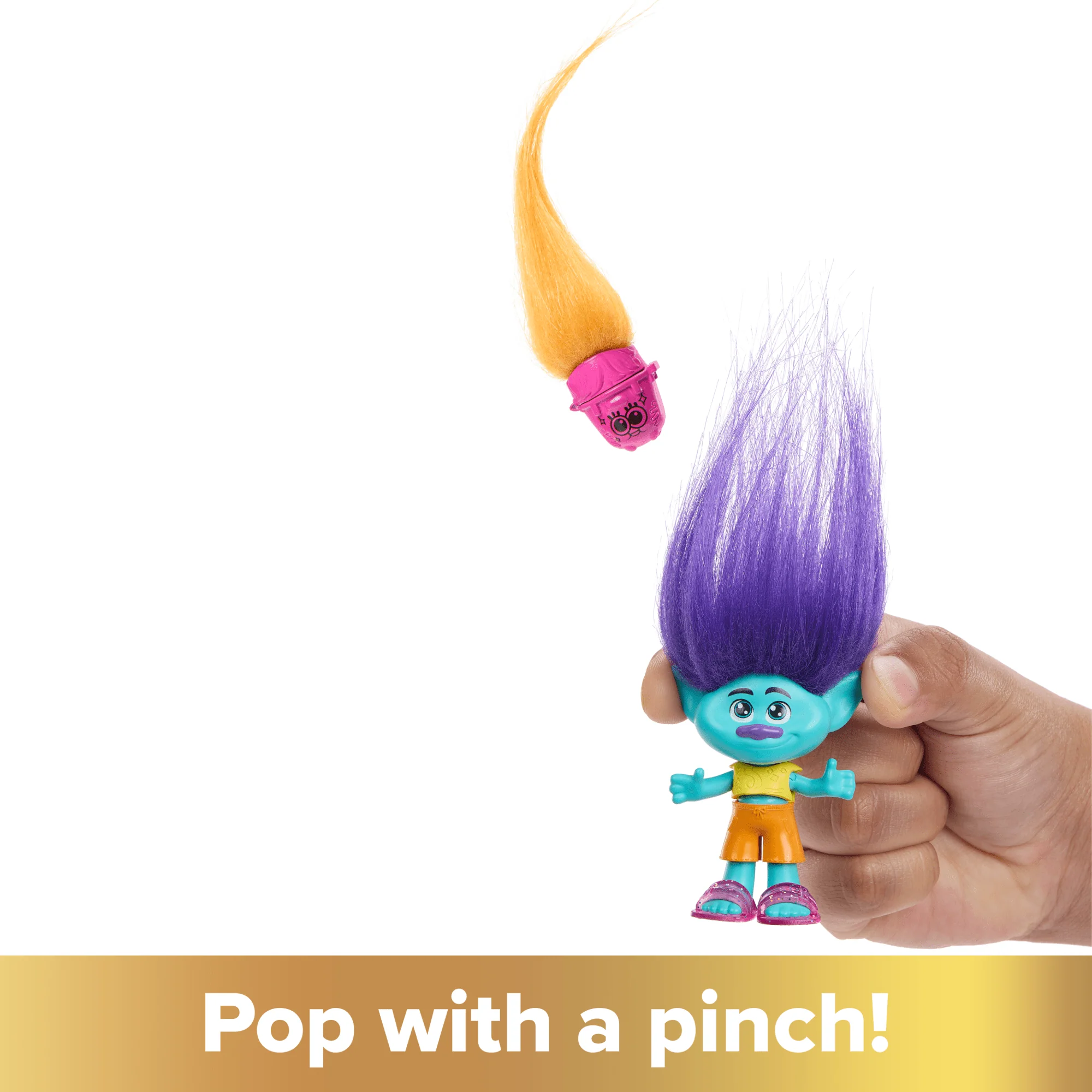 Dreamworks Trolls Band Together Hair Pops™ Branch Small Doll & Accessories, Toys Inspired By The Movie - Image 3