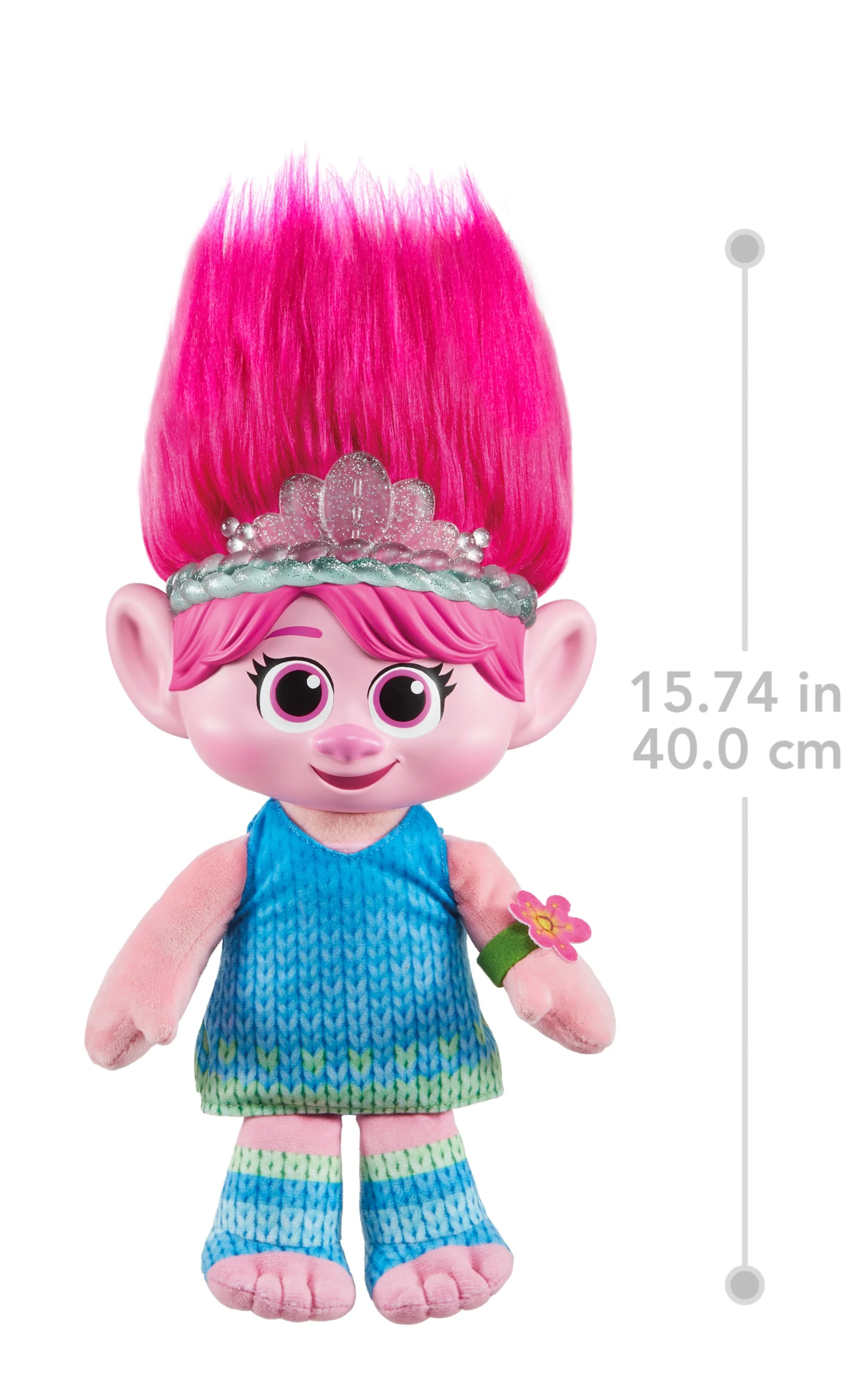 Trolls 3 Band Together Hair Pops Showtime Surprise Queen Poppy Plush - Image 7