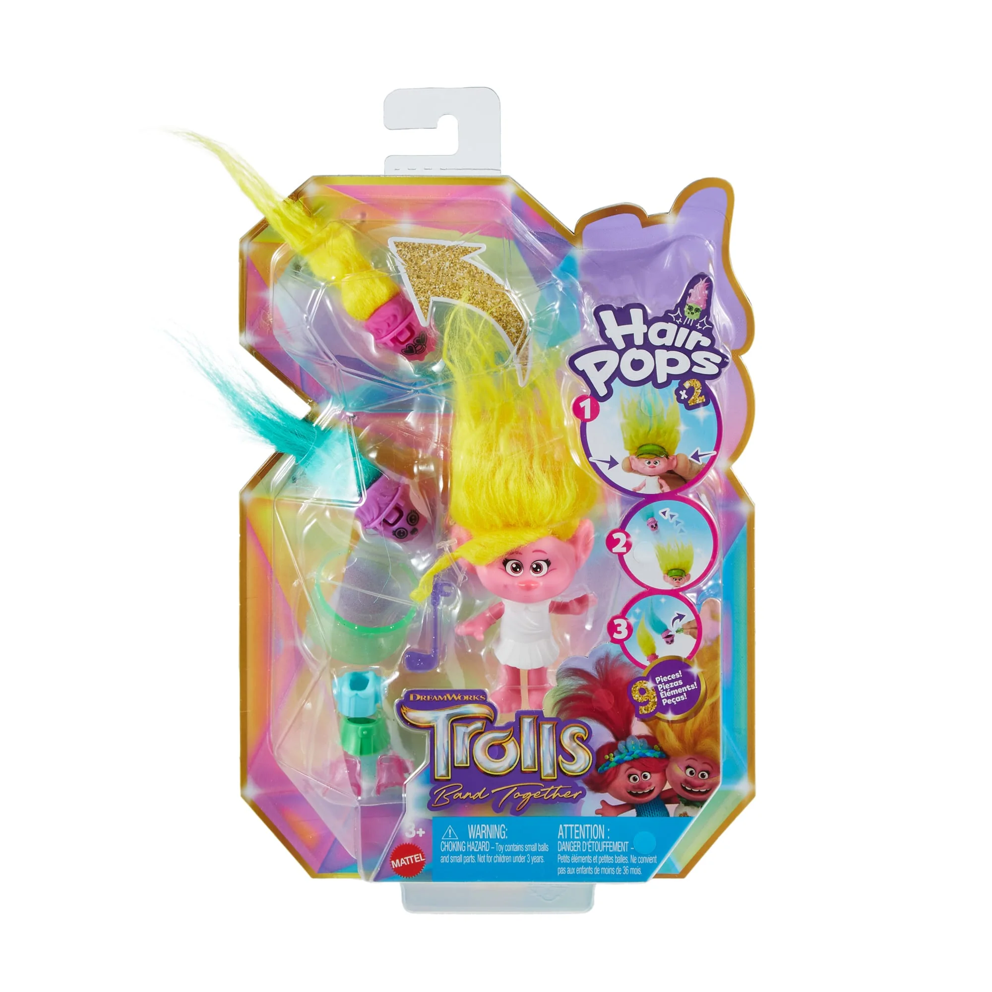 Dreamworks Trolls Band Together Hair Pops™ Viva Small Doll & Accessories, Toys Inspired By The Movie - Image 6