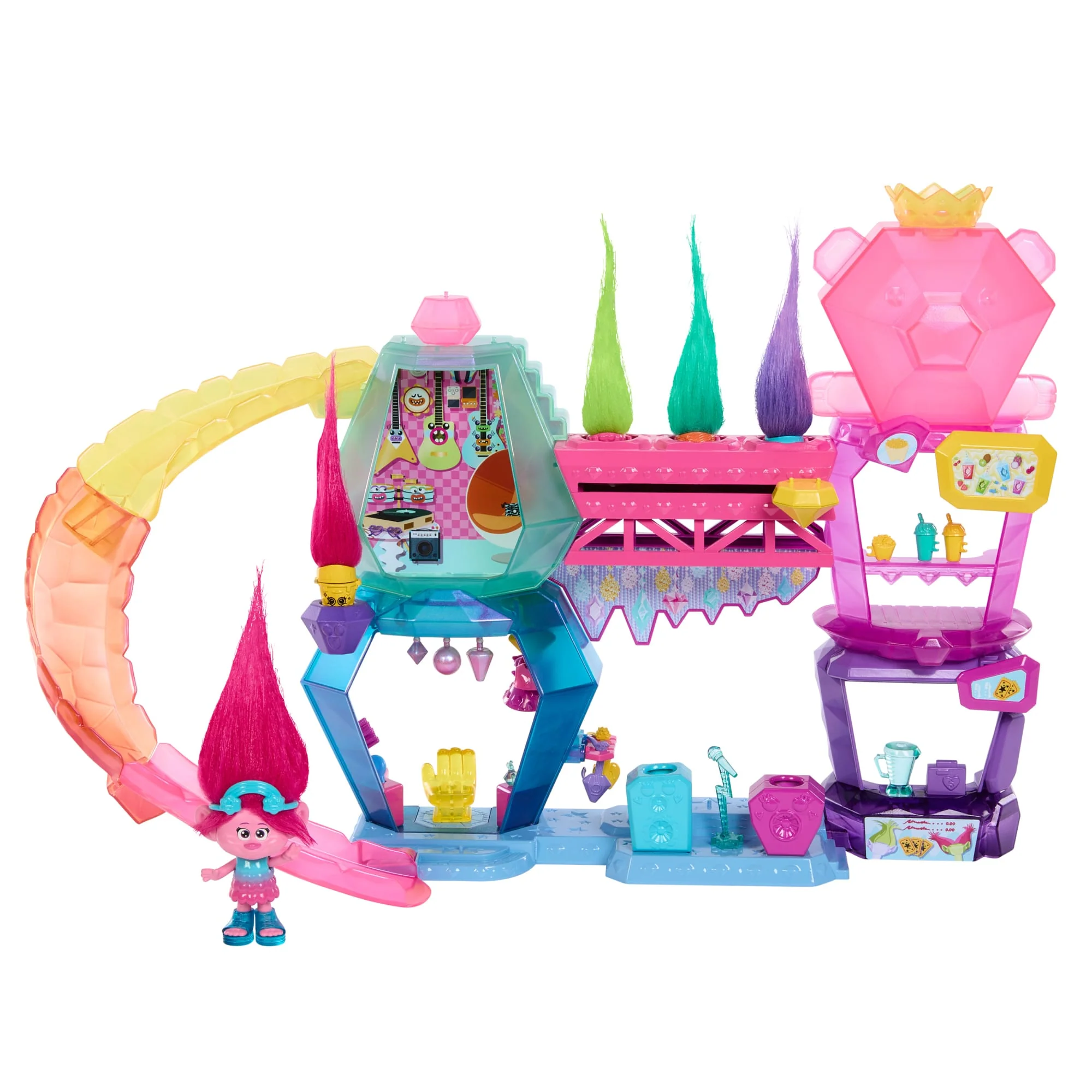 Dreamworks Trolls Band Together Mount Rageous Playset With Queen Poppy Small Doll & 25+ Accessories - Image 2