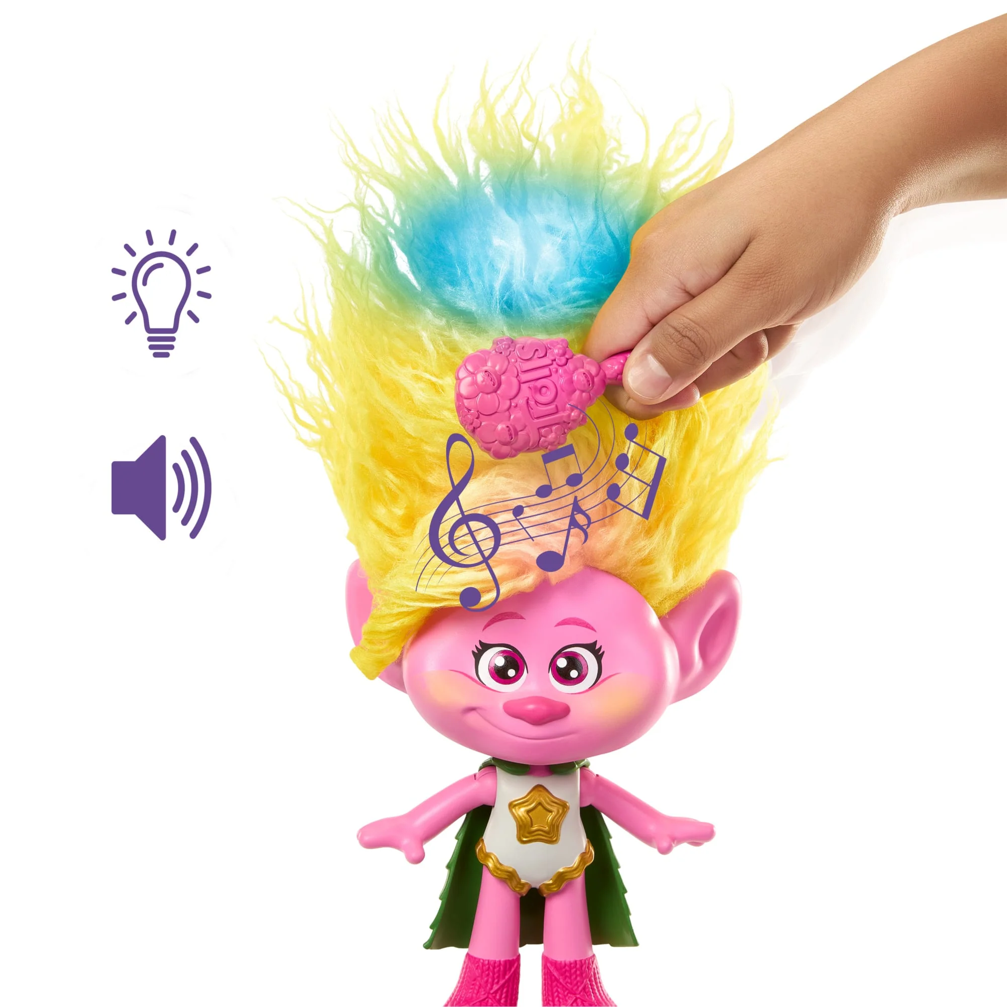 Dreamworks Trolls Band Together Rainbow Hairtunes™ Viva Doll With Light & Sound, Toys Inspired By The Movie - Image 5