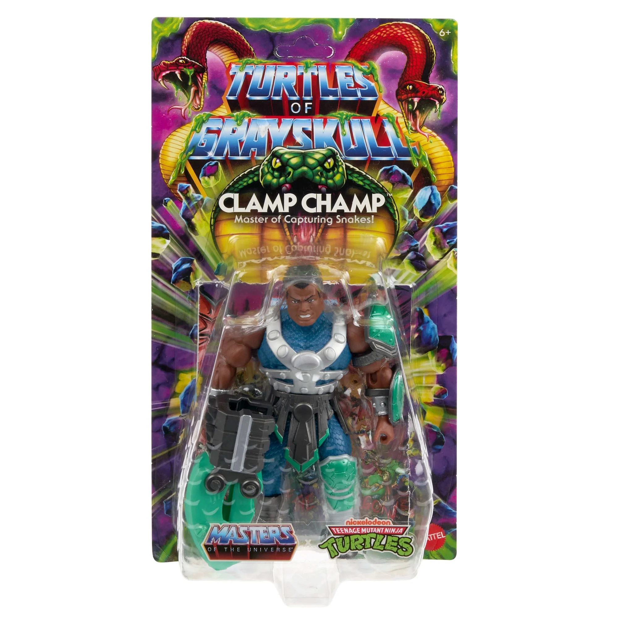 Figura De Acción De Clamp Champ De Turtles Of Grayskull De Masters Of The Universe Origins, Juguete De La Guerra De Los Reptiles De Las Tortugas Ninja Y MOTU - Image 2