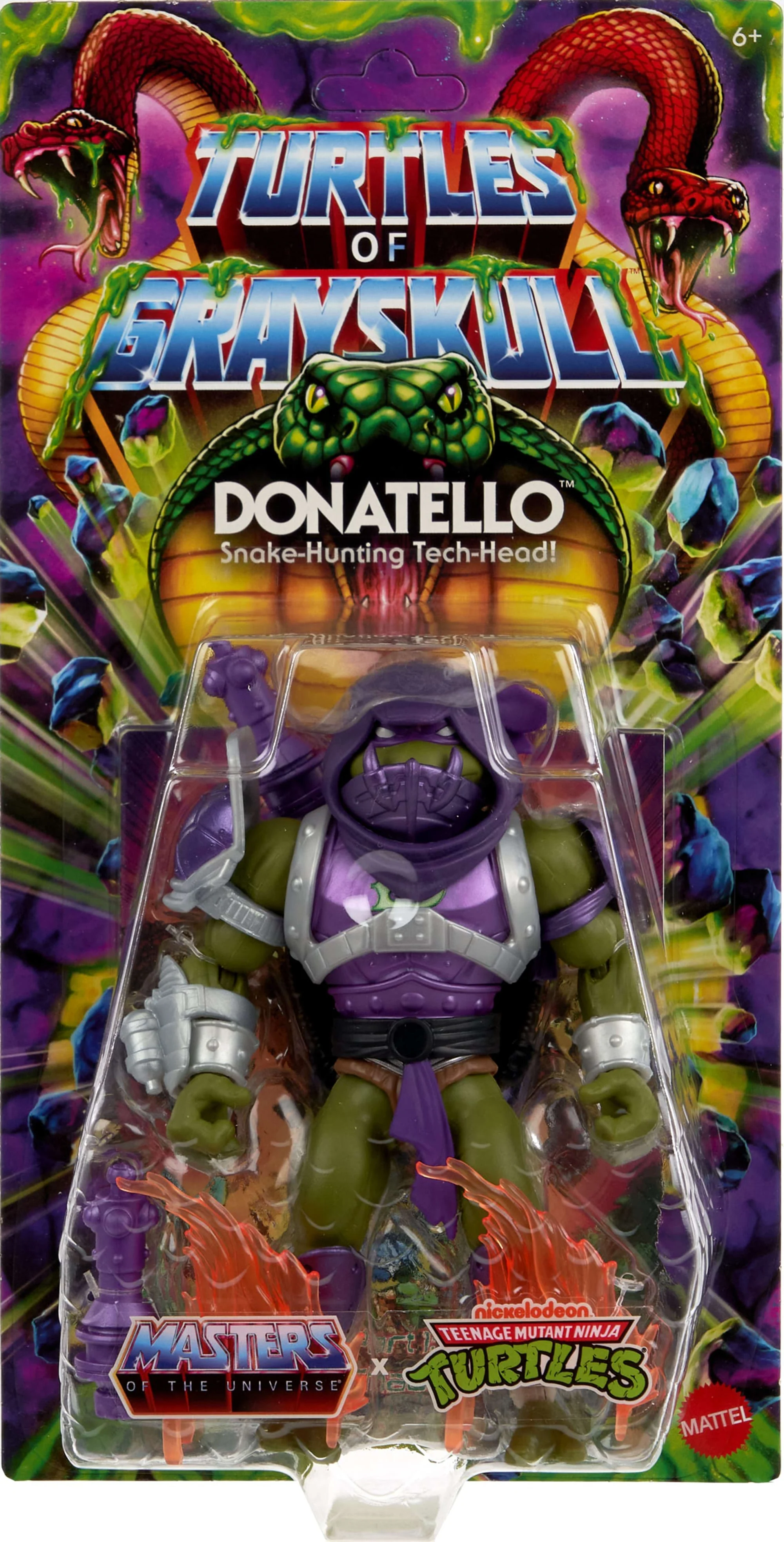 Figura De Acción De Donatello De Turtles Of Grayskull De Masters Of Universe Origins, Juguete De La Guerra De Los Reptiles De Las Tortugas Ninja Y MOTU - Image 2