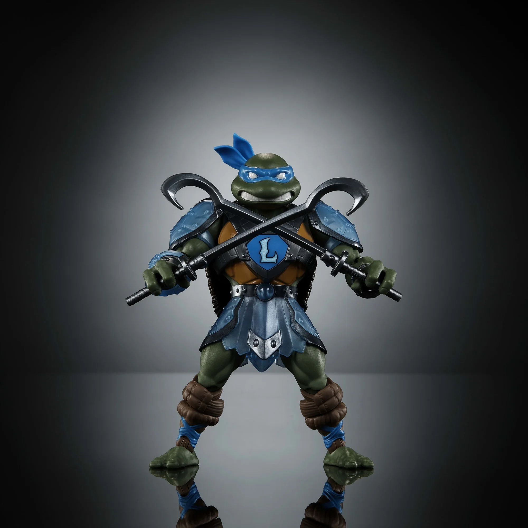 Figura De Acción De Leonardo De Turtles Of Grayskull De Masters Of The Universe Origins, Juguete De La Guerra De Los Reptiles De Las Tortugas Ninja Y MOTU - Image 3