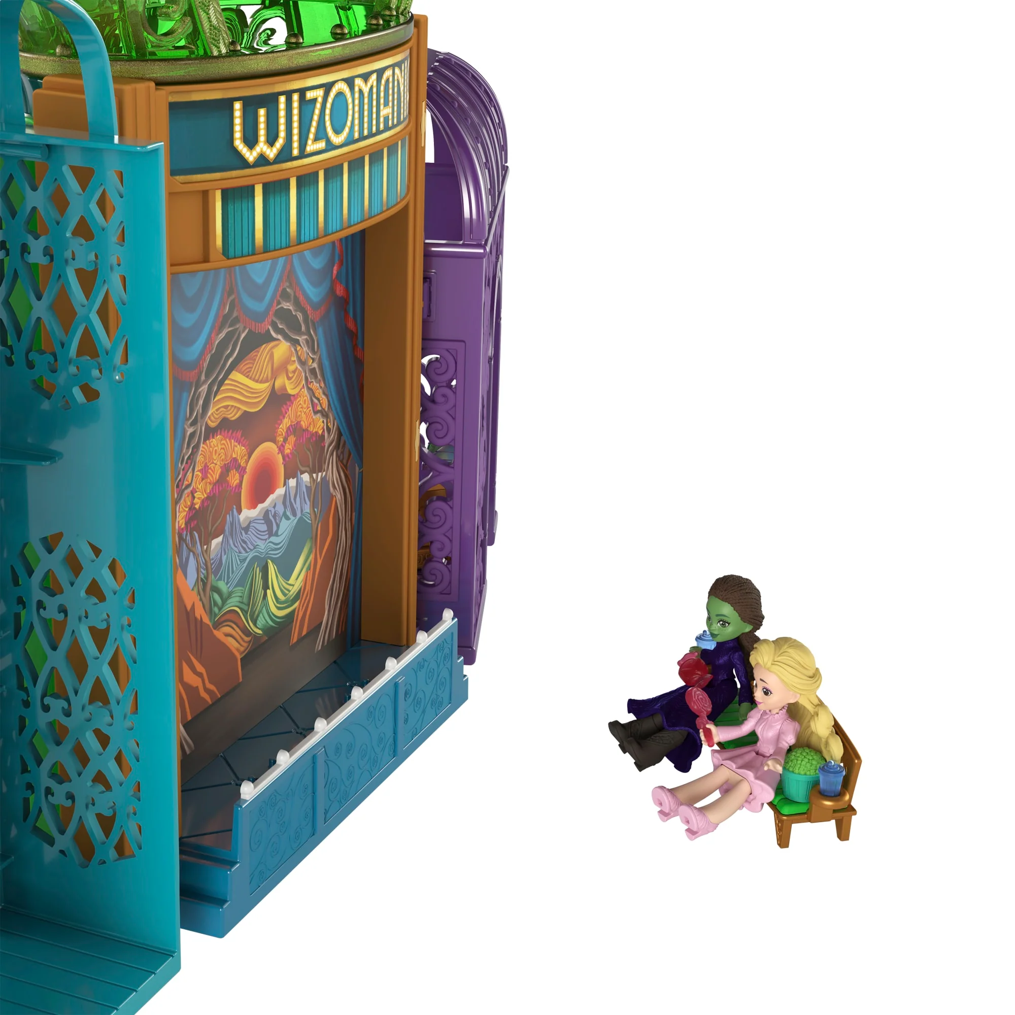 Mattel Universal Pictures Wicked Smaragdstadt Spielset Mit Kleinen Glinda- Und Elphaba-Puppen - Image 4
