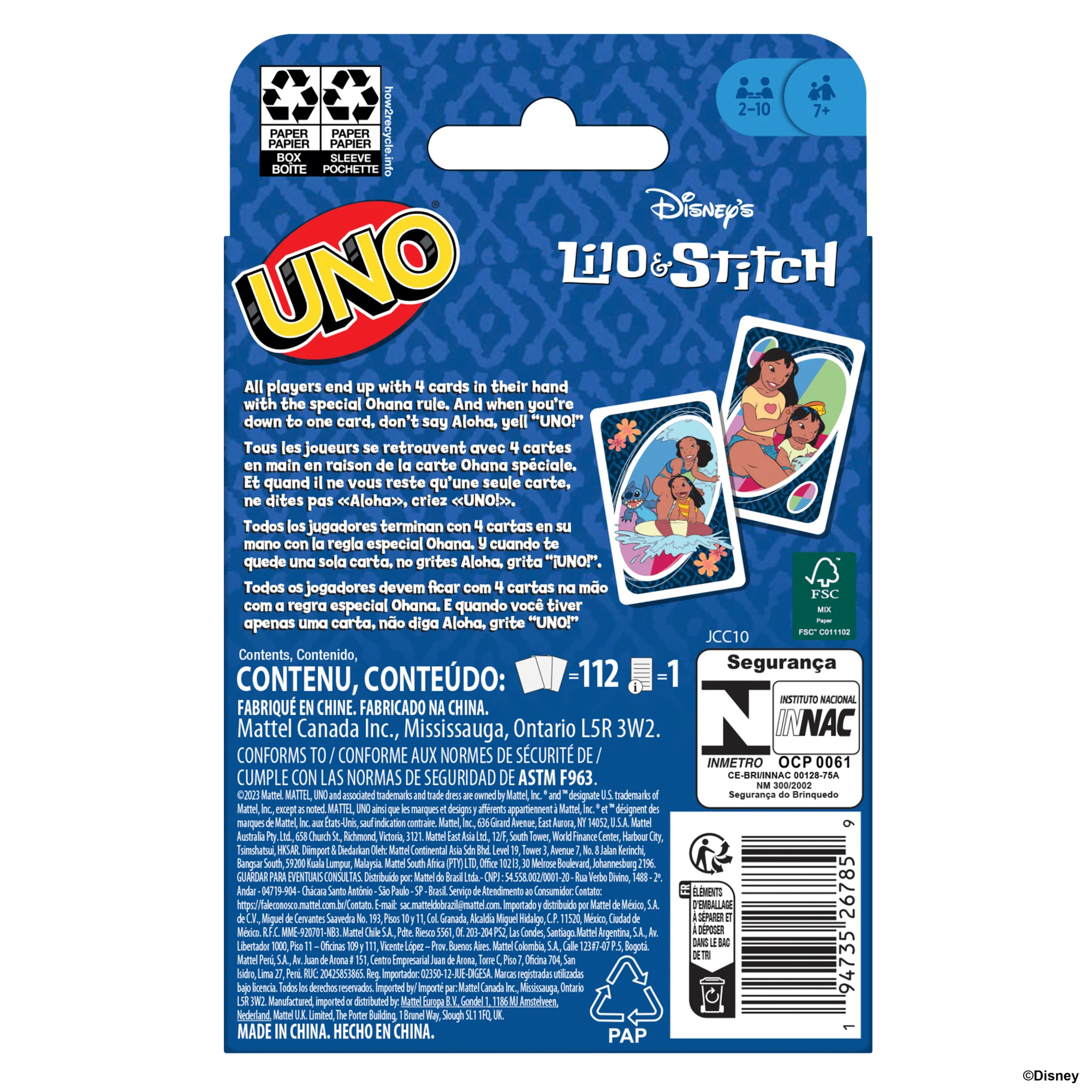 Juego De Cartas De Lilo Y Stitch De Disney De UNO Para Niños Y Niñas, Y Noches De Juegos En Familia - Image 6