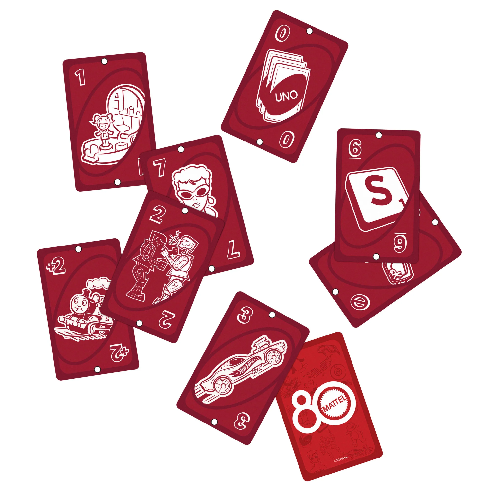UNO-Jeu De Cartes Rouge Rubis 80 Ans Mattel-Pour Toute La Famille - Image 2