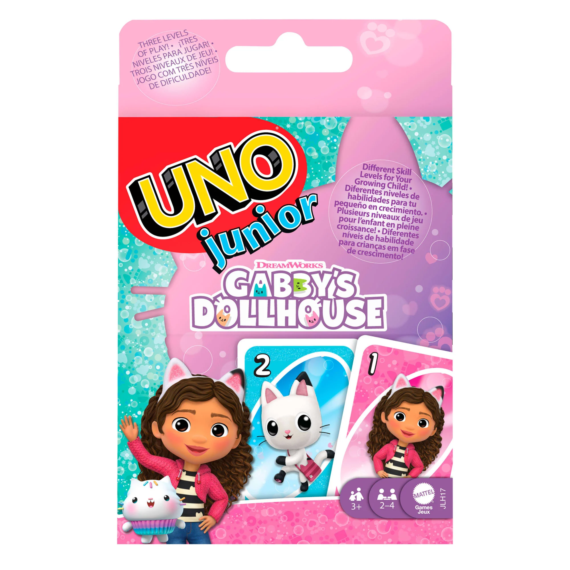 UNO Junior-Gabby Et La Maison Magique-Jeu De Cartes Enfants Et Parents