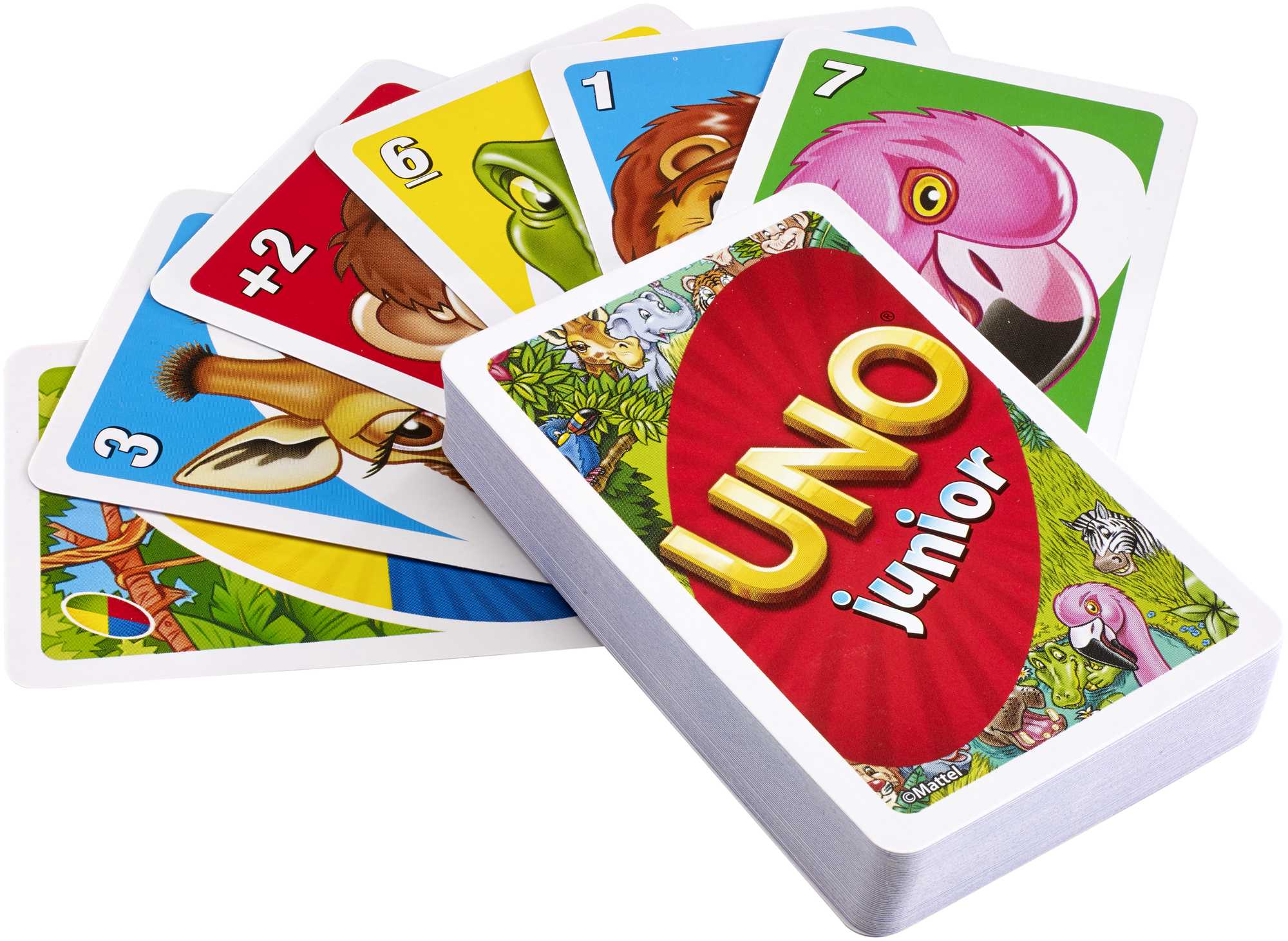 Mattel Games Juego De Cartas UNO Junior, Juego De Mesa Para Niños Con Dibujos De Animales (Mattel Gpm86) - Image 2