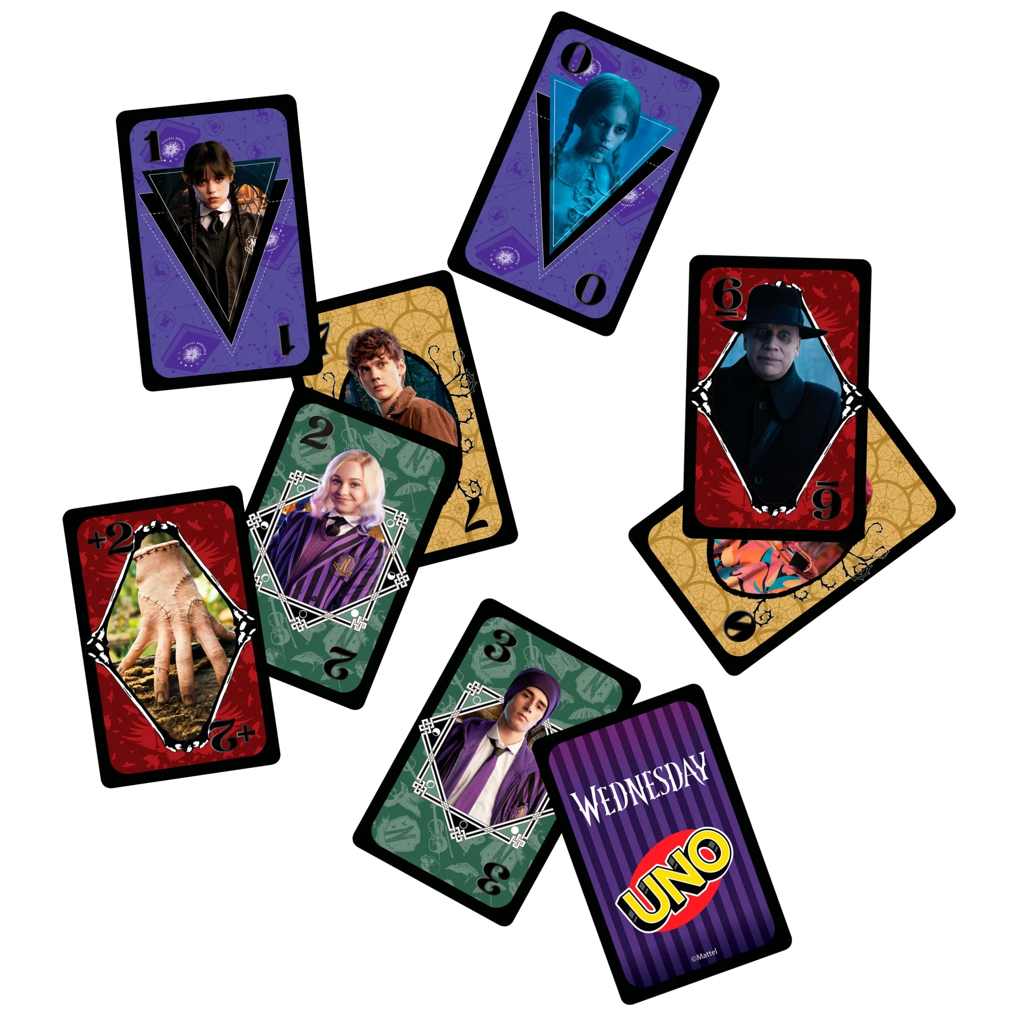 UNO Mercoledì, Gioco Di Carte Per Bambini, Adulti E Famiglie, Giocattolo Da Collezione Ispirato Alla Serie - Image 4