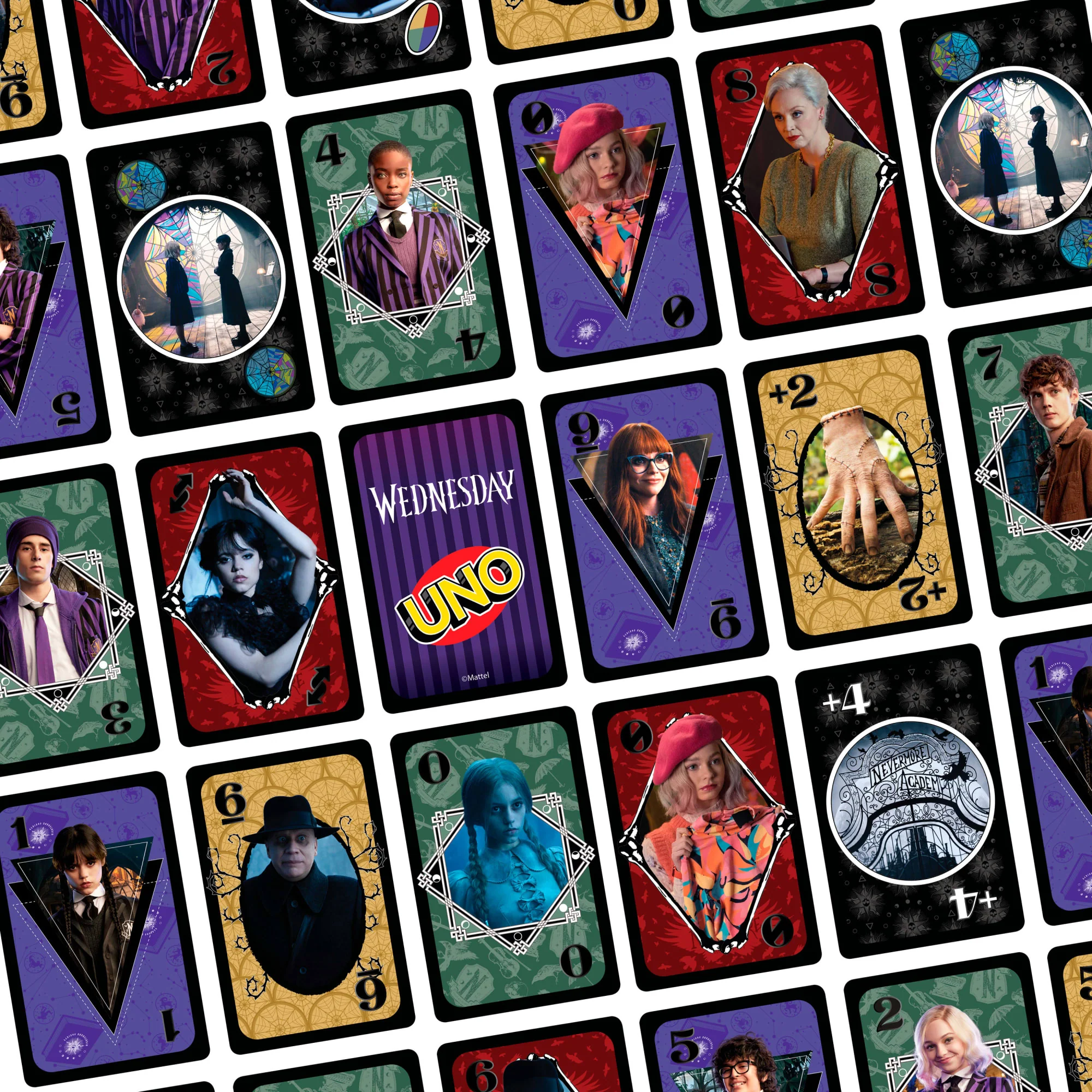 UNO Mercoledì, Gioco Di Carte Per Bambini, Adulti E Famiglie, Giocattolo Da Collezione Ispirato Alla Serie - Image 5