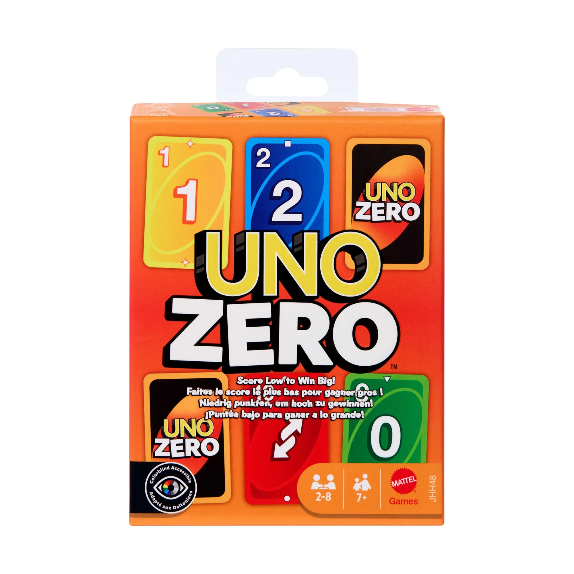UNO Zero Kartenspiel Für Kinder, Erwachsene Und Familienabende, Partys Und Reisen, Enthält Kartenspiel Und Punktekarte