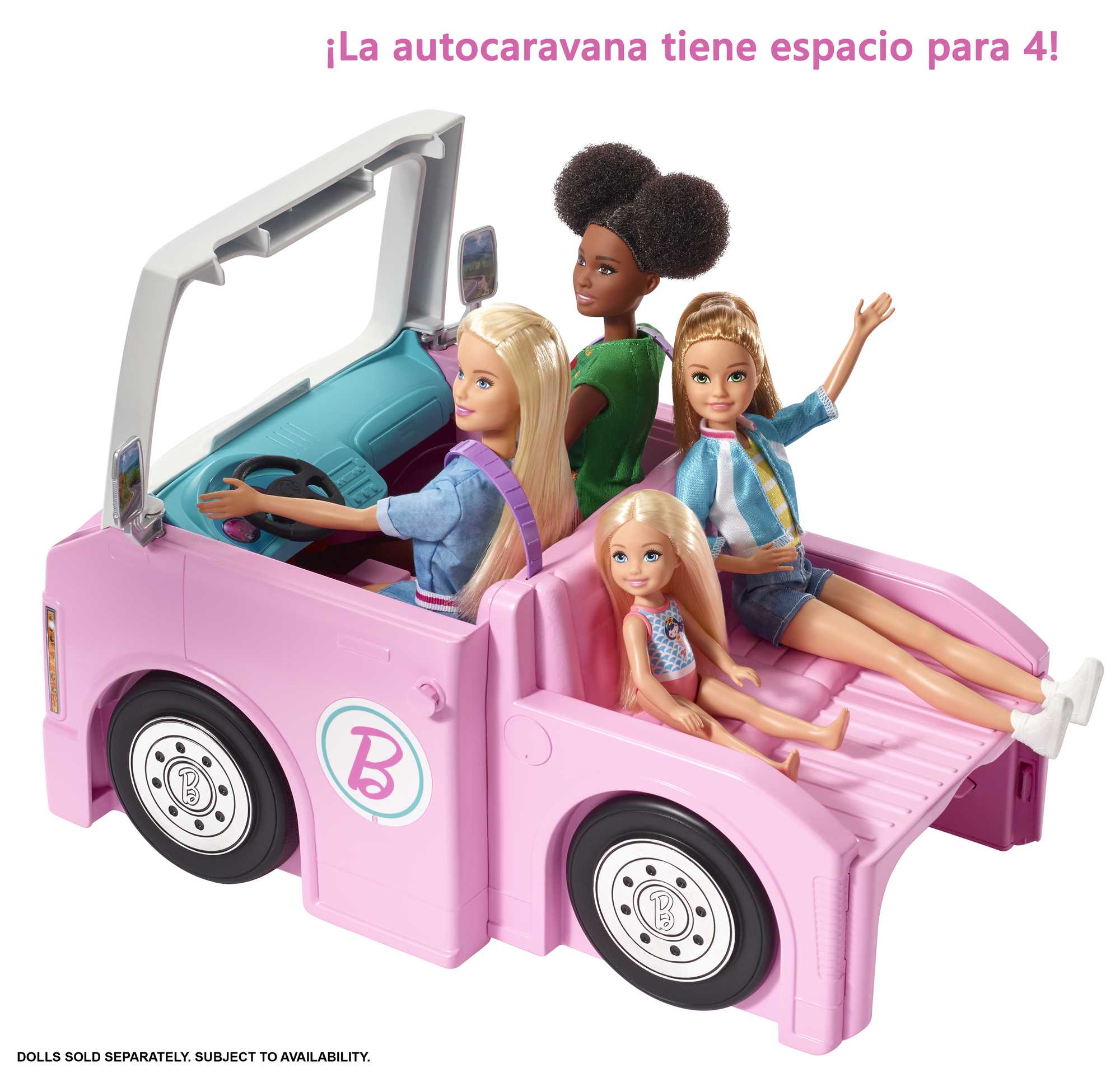 Barbie Caravana Para Acampar 3 En 1 Con Piscina, Camioneta, Barca Y 5  Accesorios (Mattel Ghl93) - Image 5