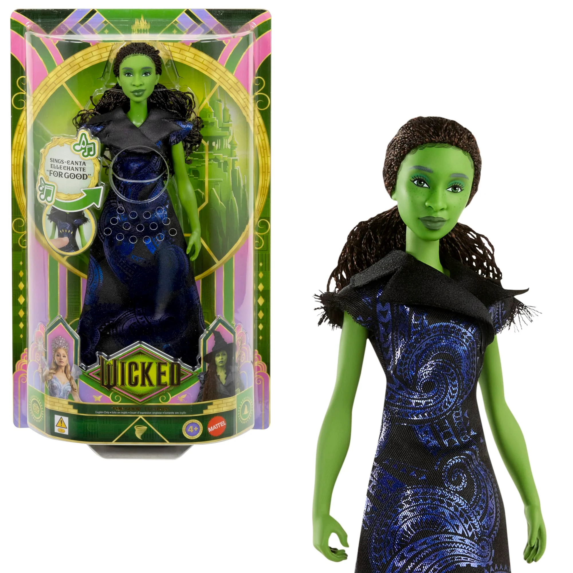 Wicked- Poupée Elphaba Chantante-Tenue Inspirée Du Film-Tenue