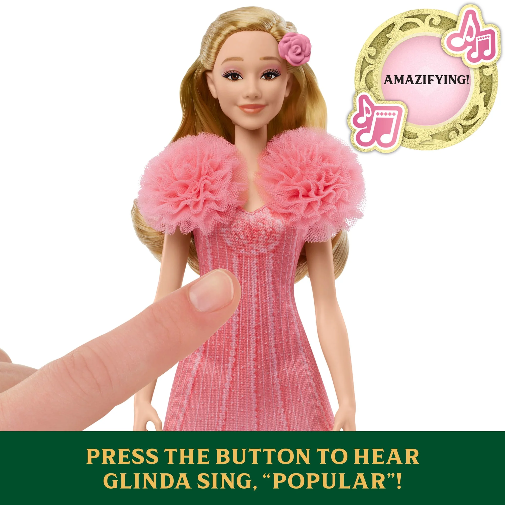 Universal Pictures' Wicked Singing Glinda Fashion Doll, Posable With Removable Movie Fashions & Accessories - Coming Soon - Image 3