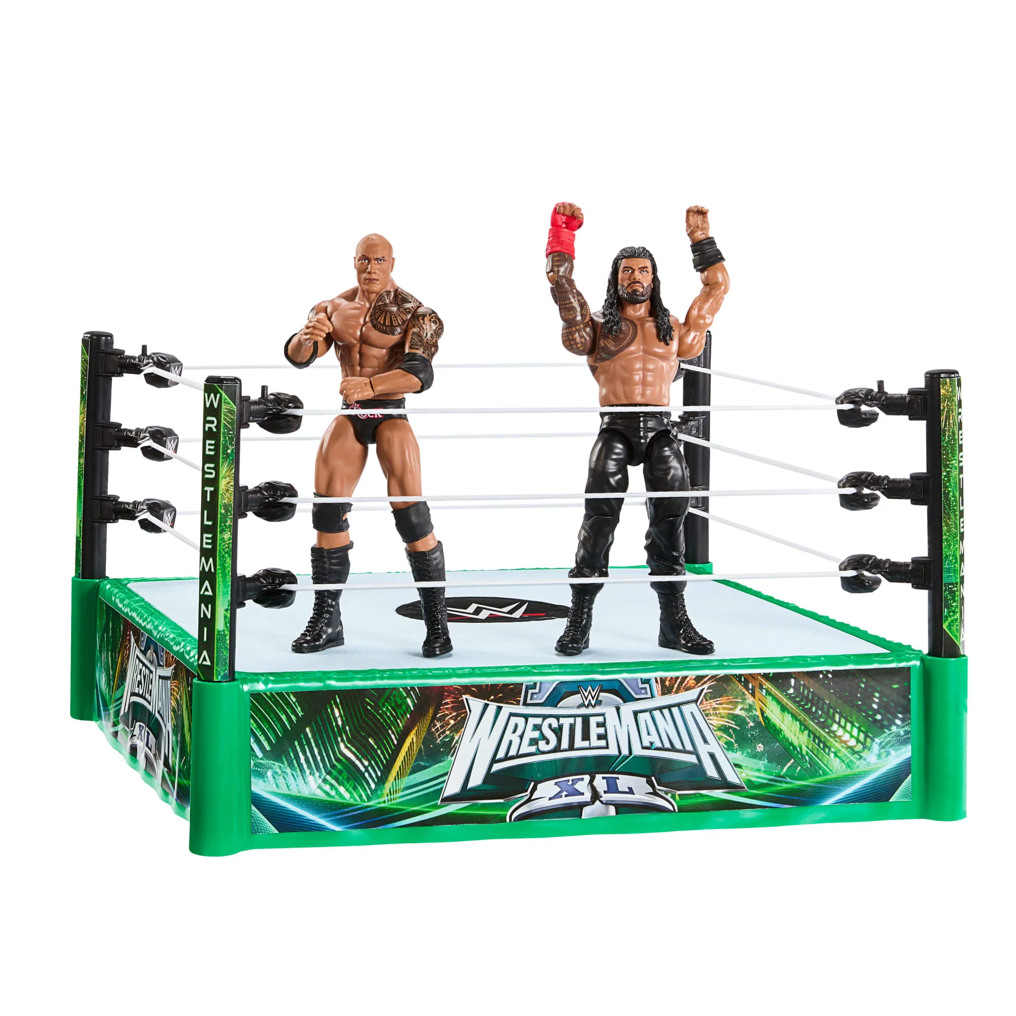 WWE Bloodlines Rules Playset With Ring & 2 Action Figures, Includes The Rock & Roman Reigns - Image 3