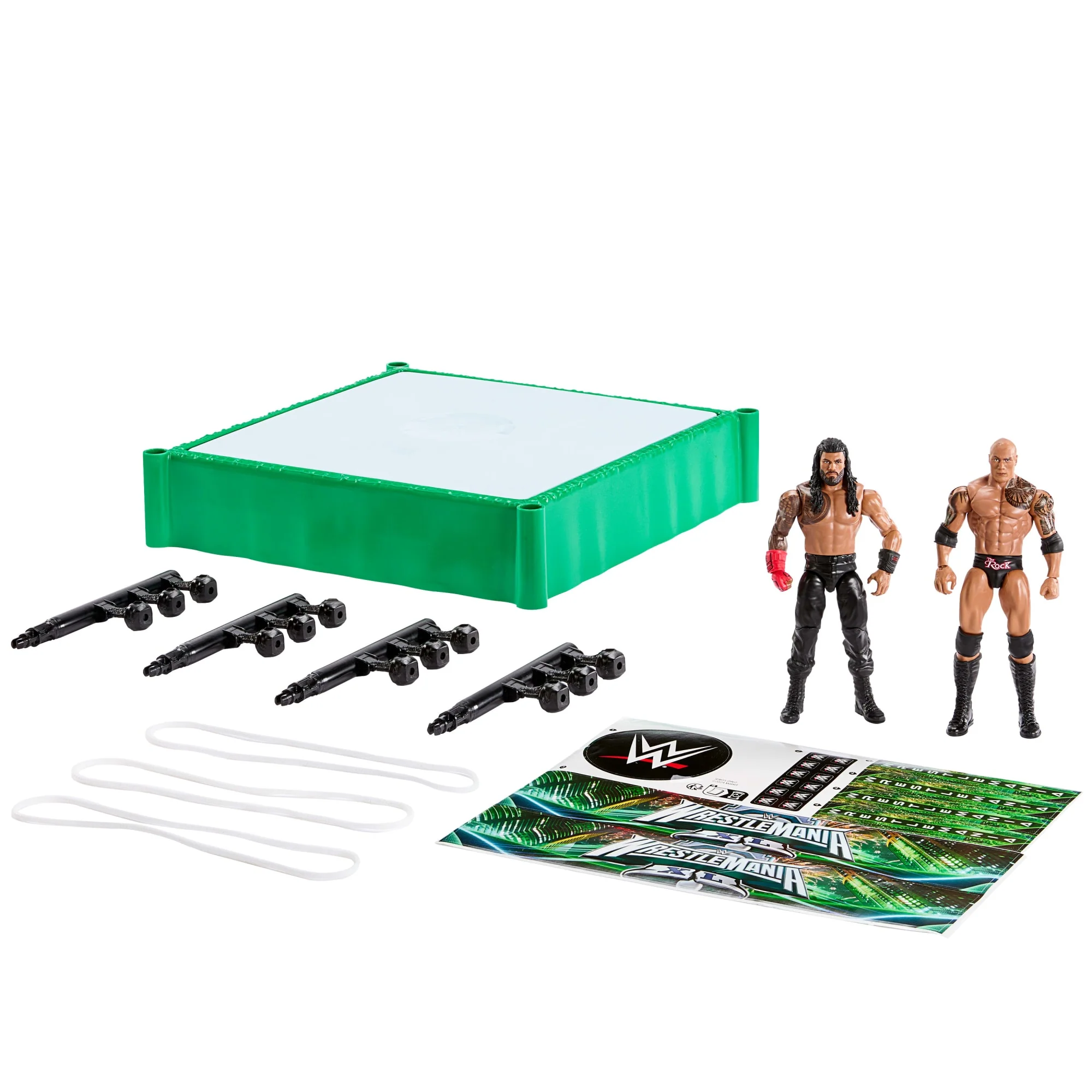 WWE Bloodlines Rules Playset With Ring & 2 Action Figures, Includes The Rock & Roman Reigns - Image 4