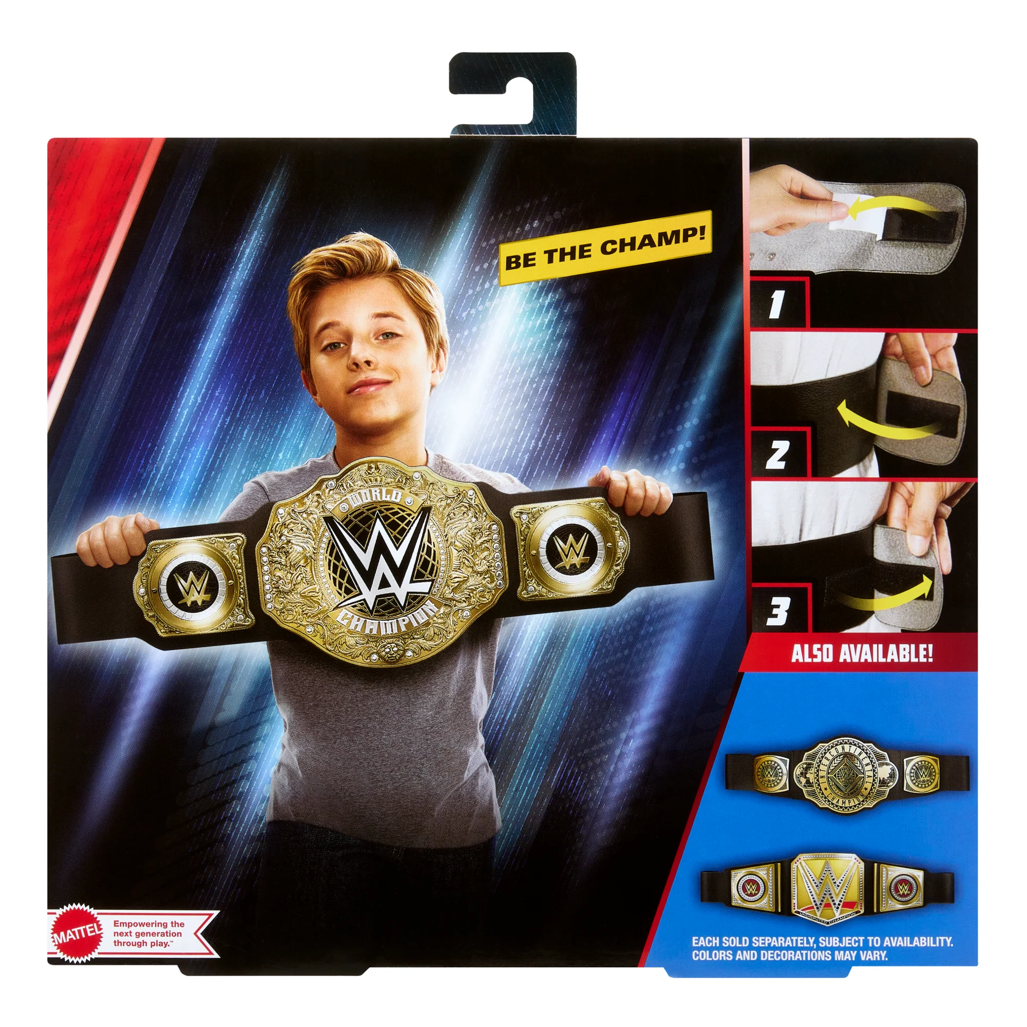 WWE Championship Title, World Heavyweight Role-Play & Costume, Leather-Like Belt - Image 6