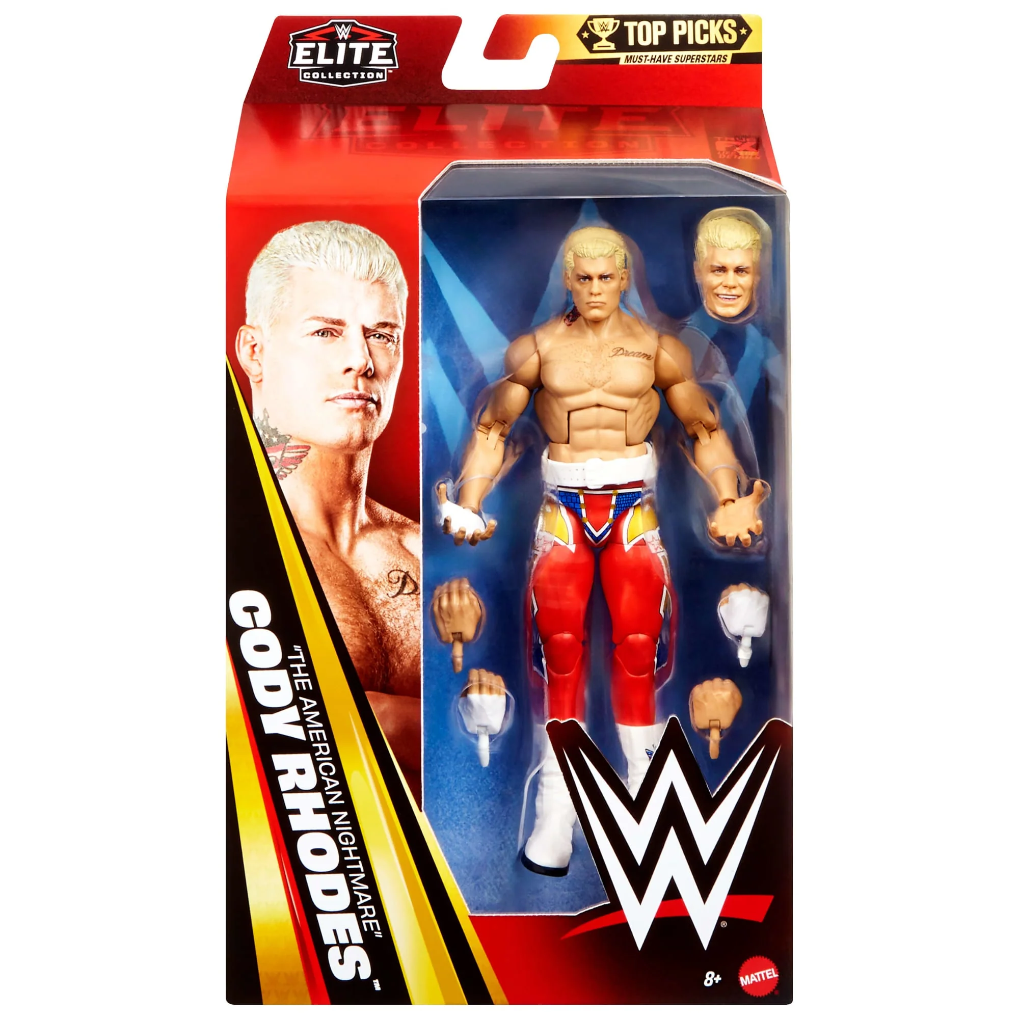 WWE Elite Collection Top Picks Cody Rhodes Action Figure & Accessories, 6-Inch Collectible Set - Image 2