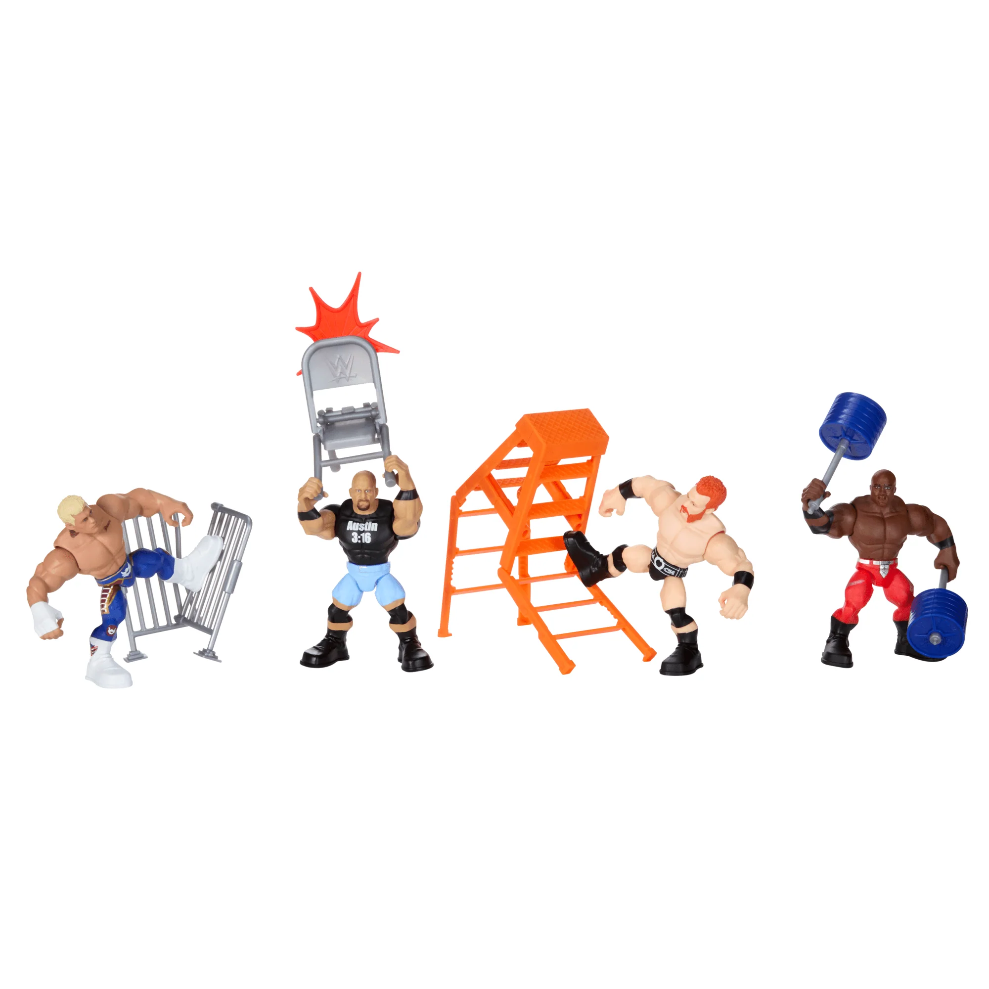 WWE Güçlü Güreşçiler Aksiyon Figürleri Ve Aksesuarlar, Hareketli 8 Cm'Lik Figürler (Stiller Çeşitlilik Gösterebilir) - Image 6