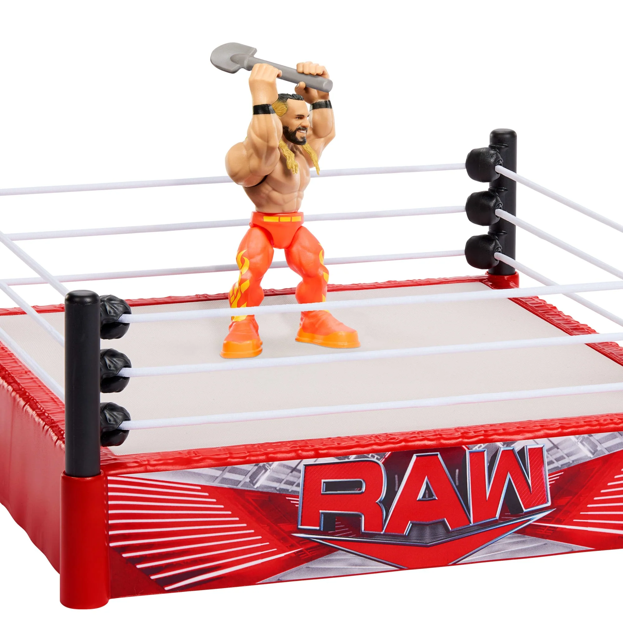 WWE Knuckle Crunchers Rebound Ring & Action Figure, Playset With Seth Rollins Mini Figure - Image 3